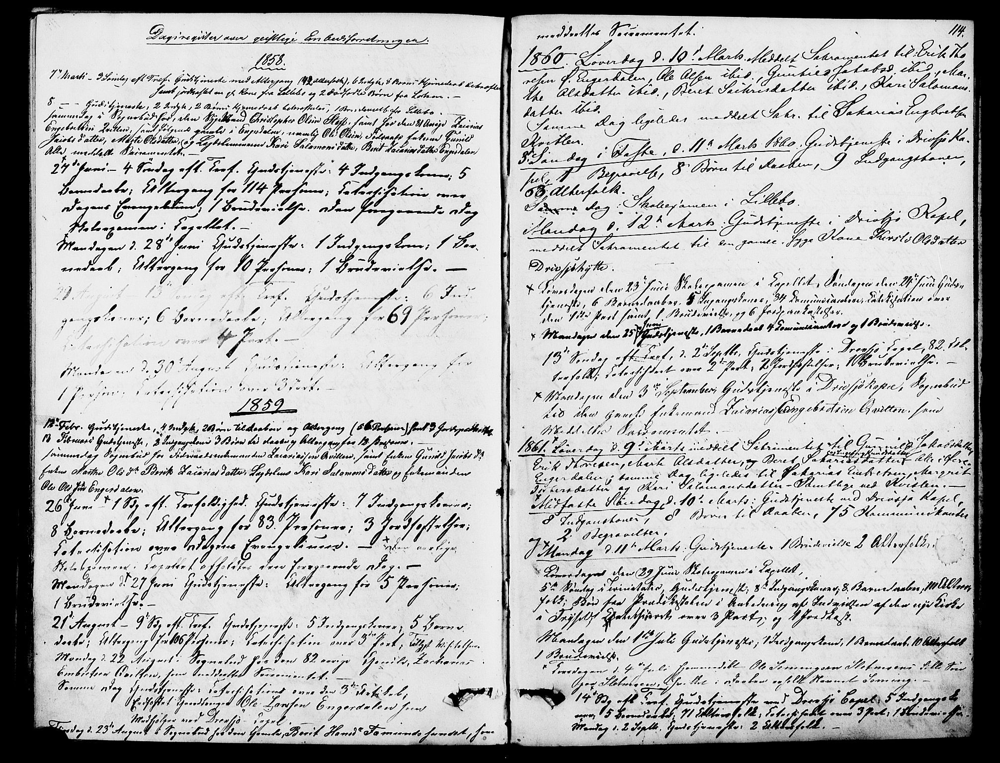 Rendalen prestekontor, SAH/PREST-054/H/Ha/Hab/L0002: Parish register (copy) no. 2, 1858-1880, p. 114