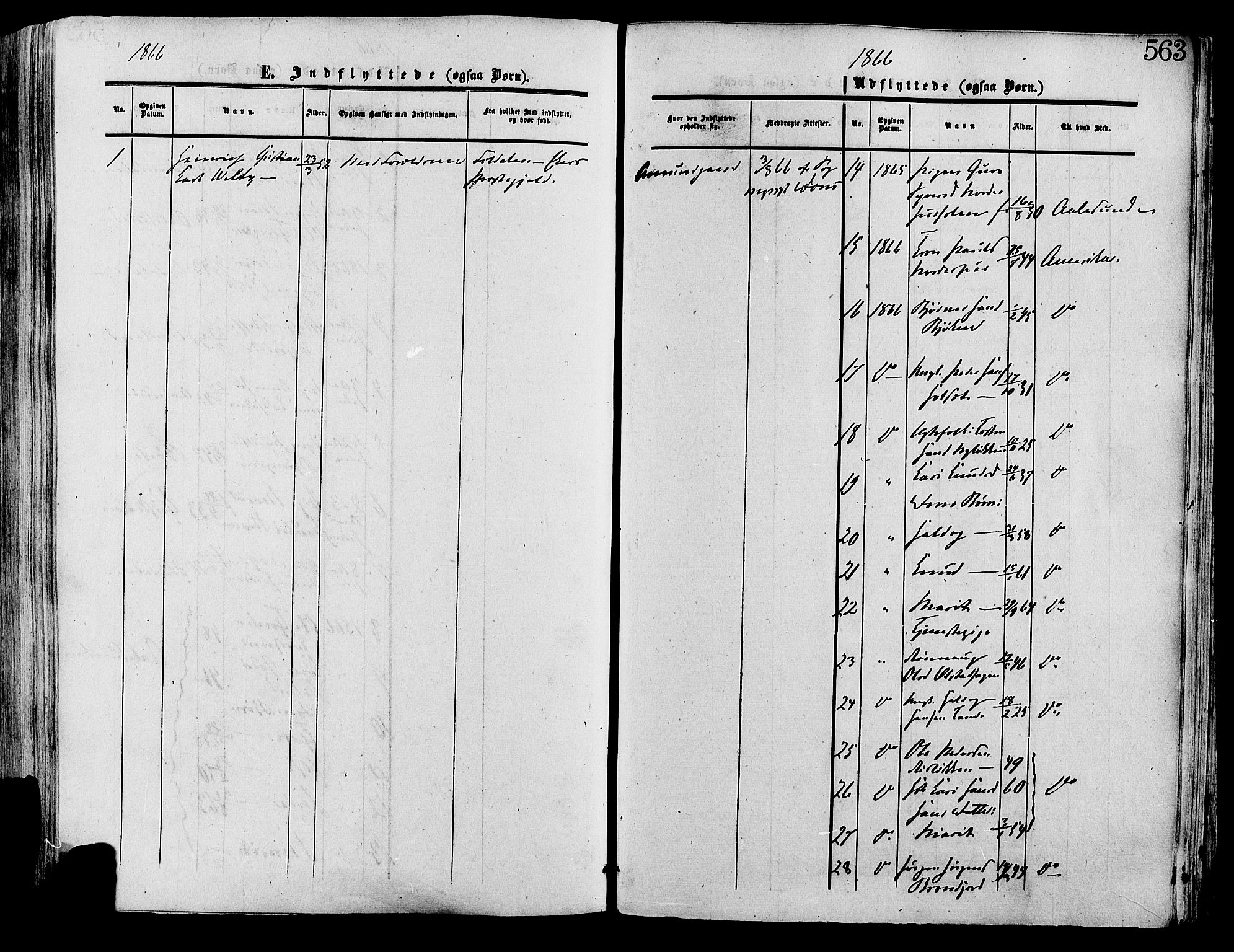 Lesja prestekontor, SAH/PREST-068/H/Ha/Haa/L0008: Parish register (official) no. 8, 1854-1880, p. 563