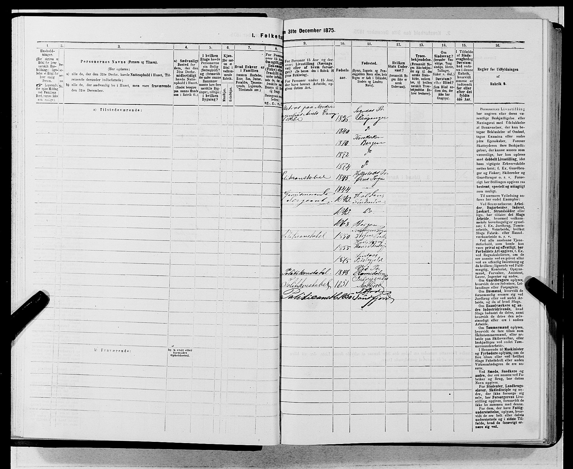 SAB, 1875 census for 1301 Bergen, 1875, p. 4937