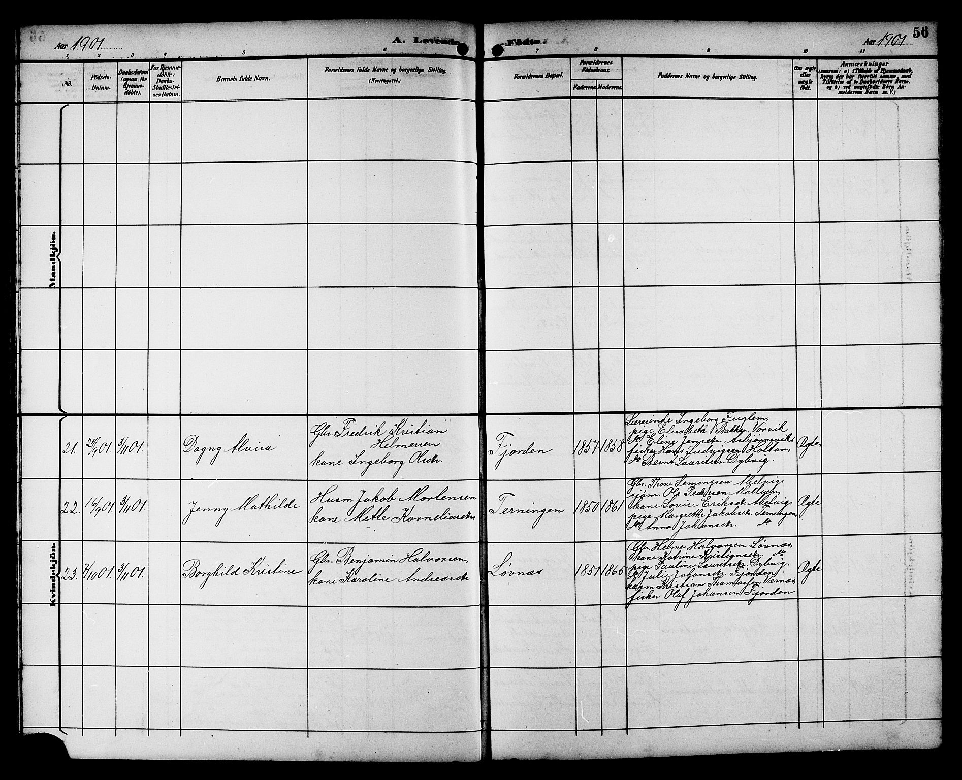 Ministerialprotokoller, klokkerbøker og fødselsregistre - Sør-Trøndelag, AV/SAT-A-1456/662/L0757: Parish register (copy) no. 662C02, 1892-1918, p. 56