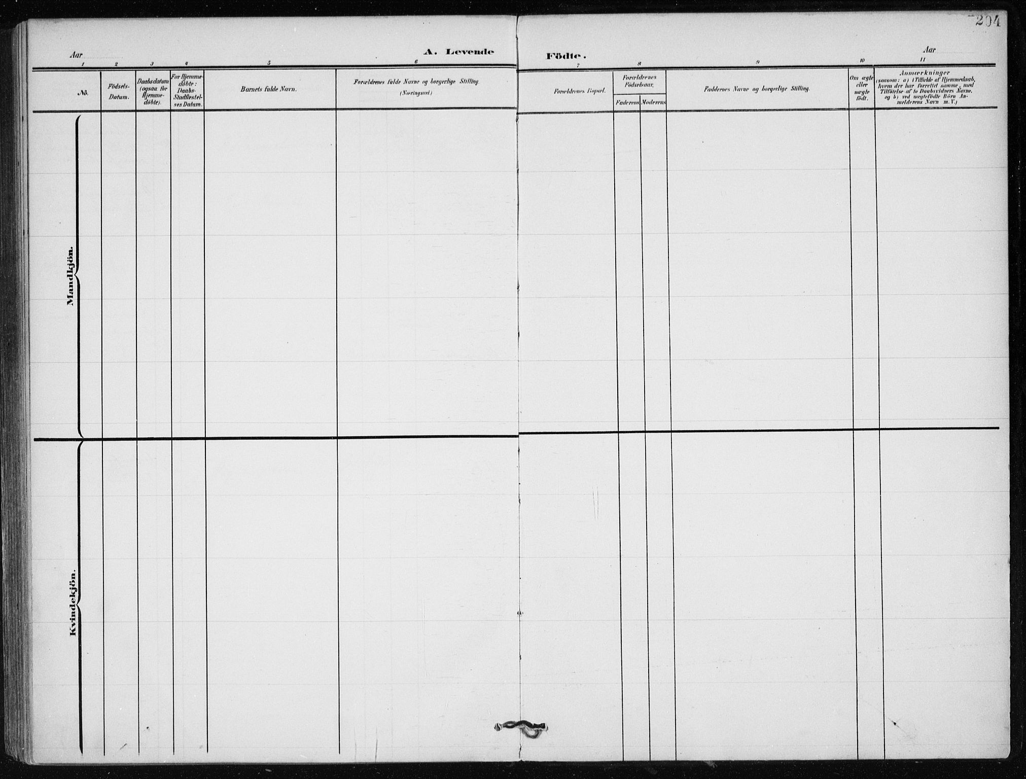 Ministerialprotokoller, klokkerbøker og fødselsregistre - Nordland, SAT/A-1459/866/L0941: Parish register (official) no. 866A04, 1901-1917, p. 204