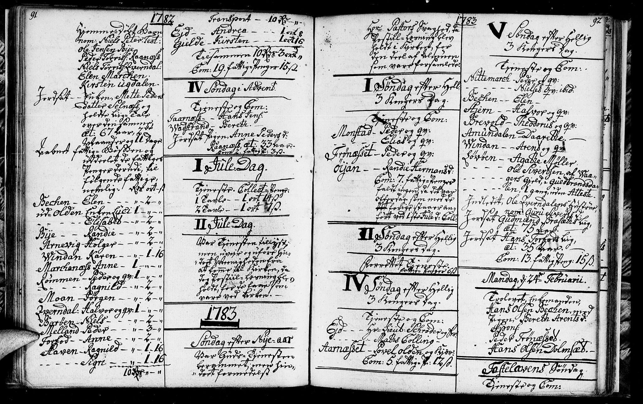 Ministerialprotokoller, klokkerbøker og fødselsregistre - Sør-Trøndelag, SAT/A-1456/655/L0685: Parish register (copy) no. 655C01, 1777-1788, p. 91-92