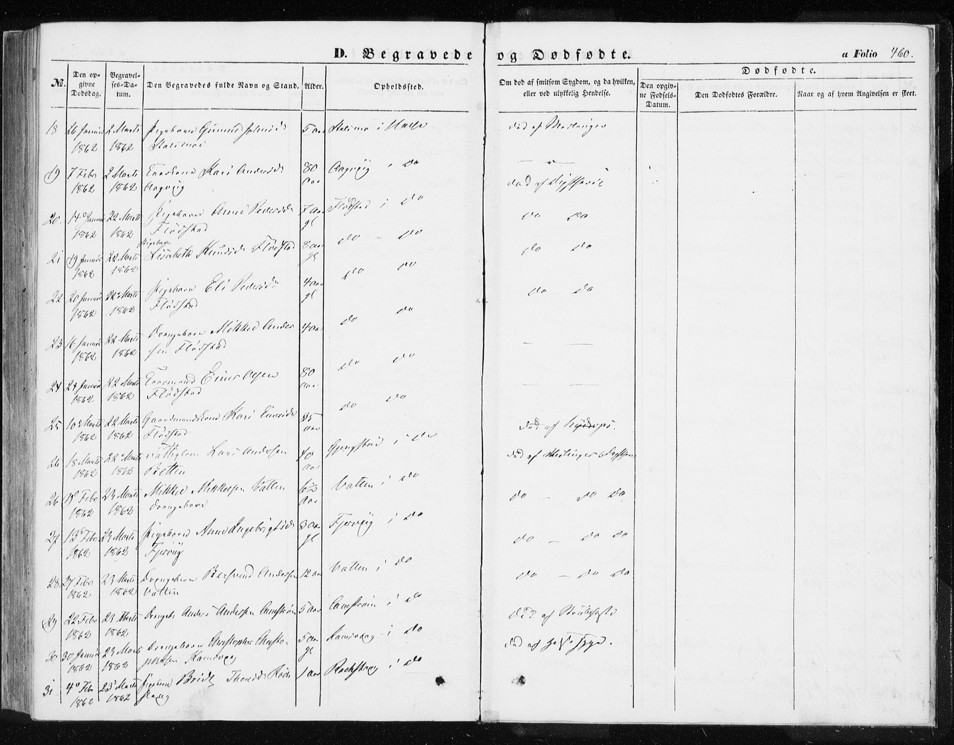 Ministerialprotokoller, klokkerbøker og fødselsregistre - Møre og Romsdal, AV/SAT-A-1454/576/L0883: Parish register (official) no. 576A01, 1849-1865, p. 460