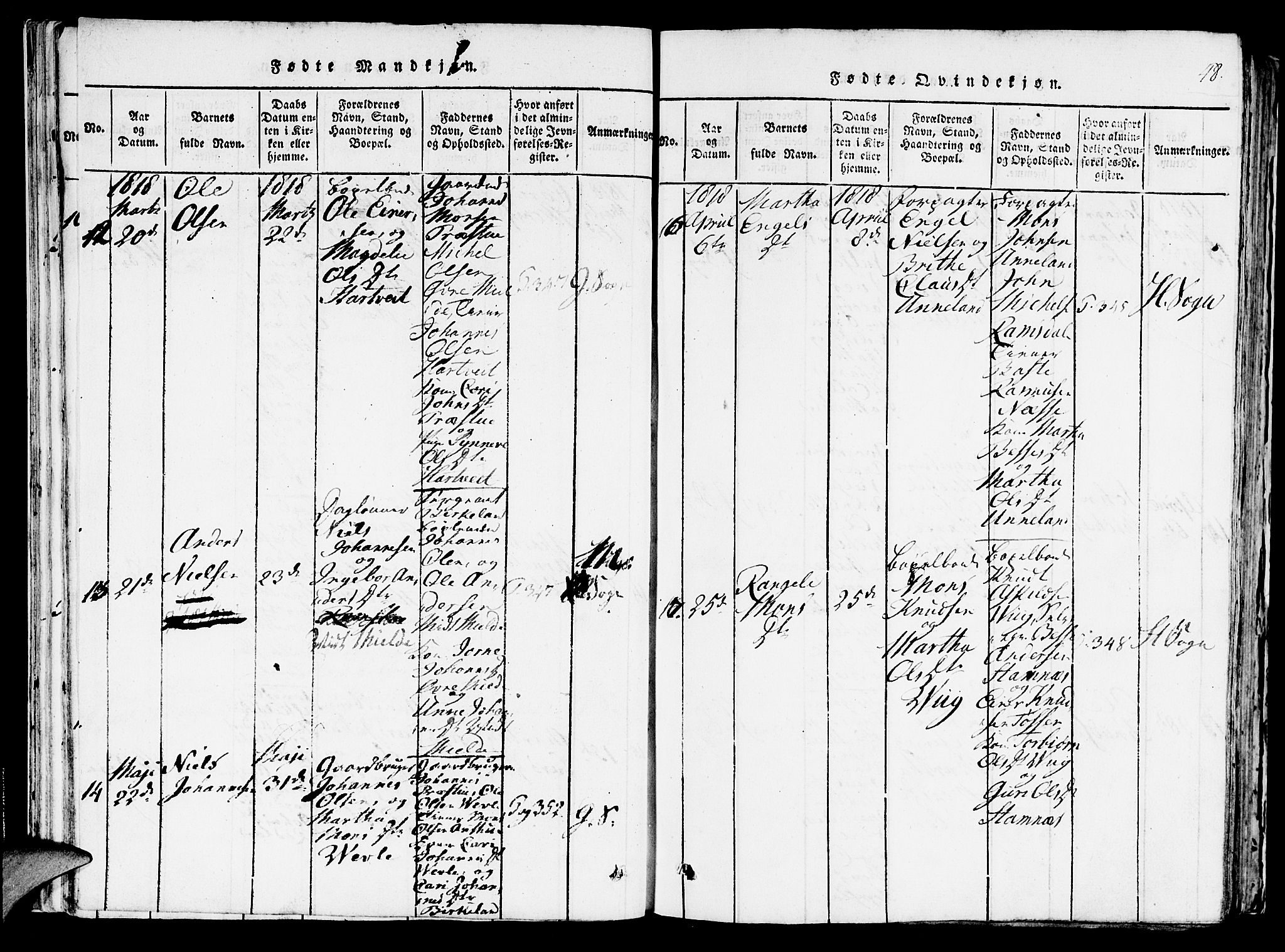 Haus sokneprestembete, AV/SAB-A-75601/H/Haa: Parish register (official) no. A 12, 1816-1821, p. 48