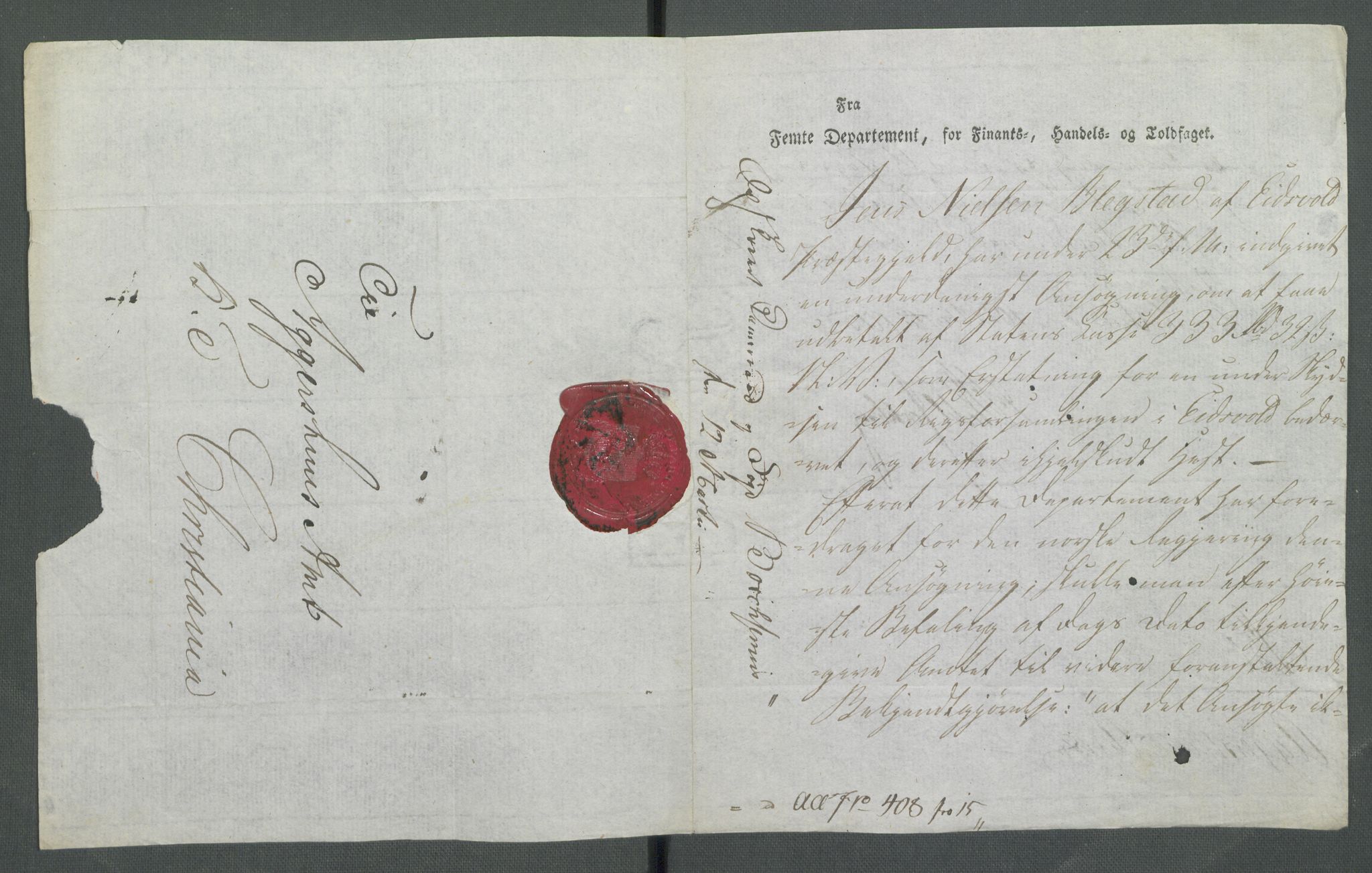 5. departement for finans-, handels- og tollfaget, AV/RA-S-3893/C/Cb/L0014: Regninger fra Riksforsamlingens deputerede, 1814, p. 339