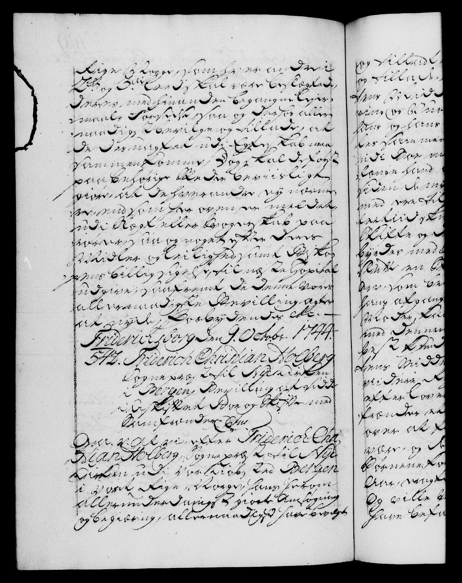 Danske Kanselli 1572-1799, RA/EA-3023/F/Fc/Fca/Fcaa/L0033: Norske registre, 1743-1744, p. 709b