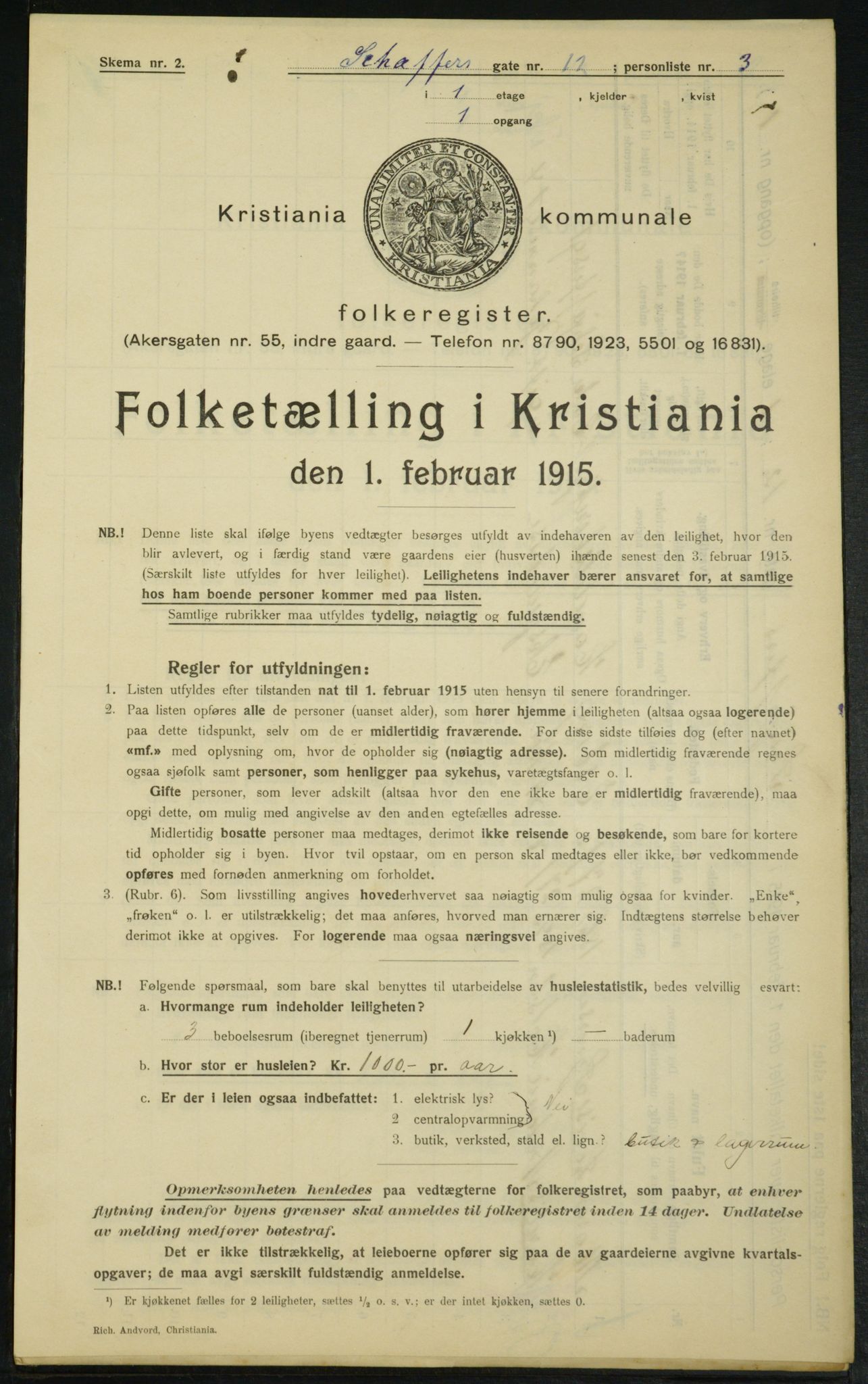OBA, Municipal Census 1915 for Kristiania, 1915, p. 93059