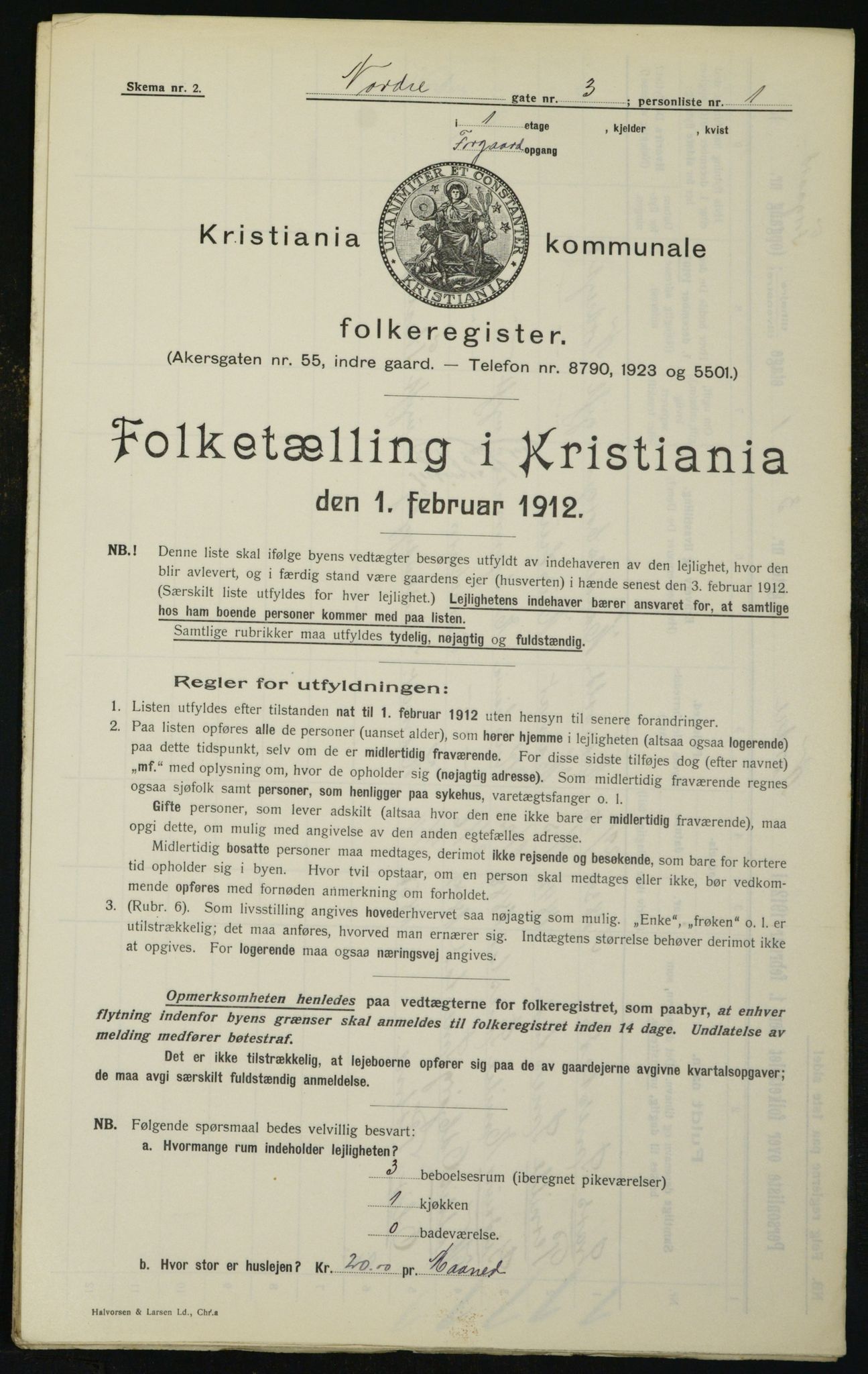 OBA, Municipal Census 1912 for Kristiania, 1912, p. 73692