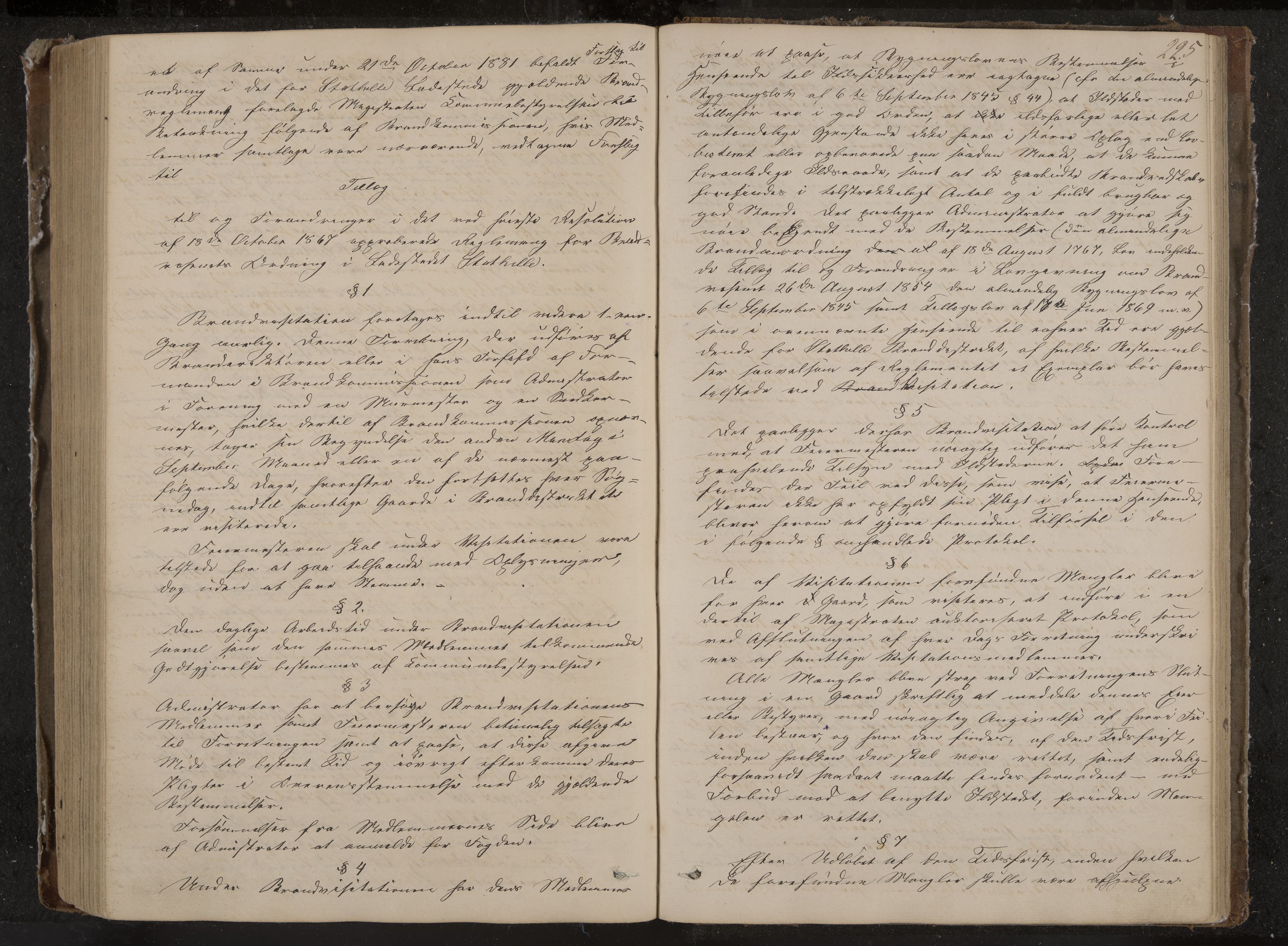 Stathelle formannskap og sentraladministrasjon, IKAK/0803021/A/L0001: Møtebok, 1852-1891, p. 225