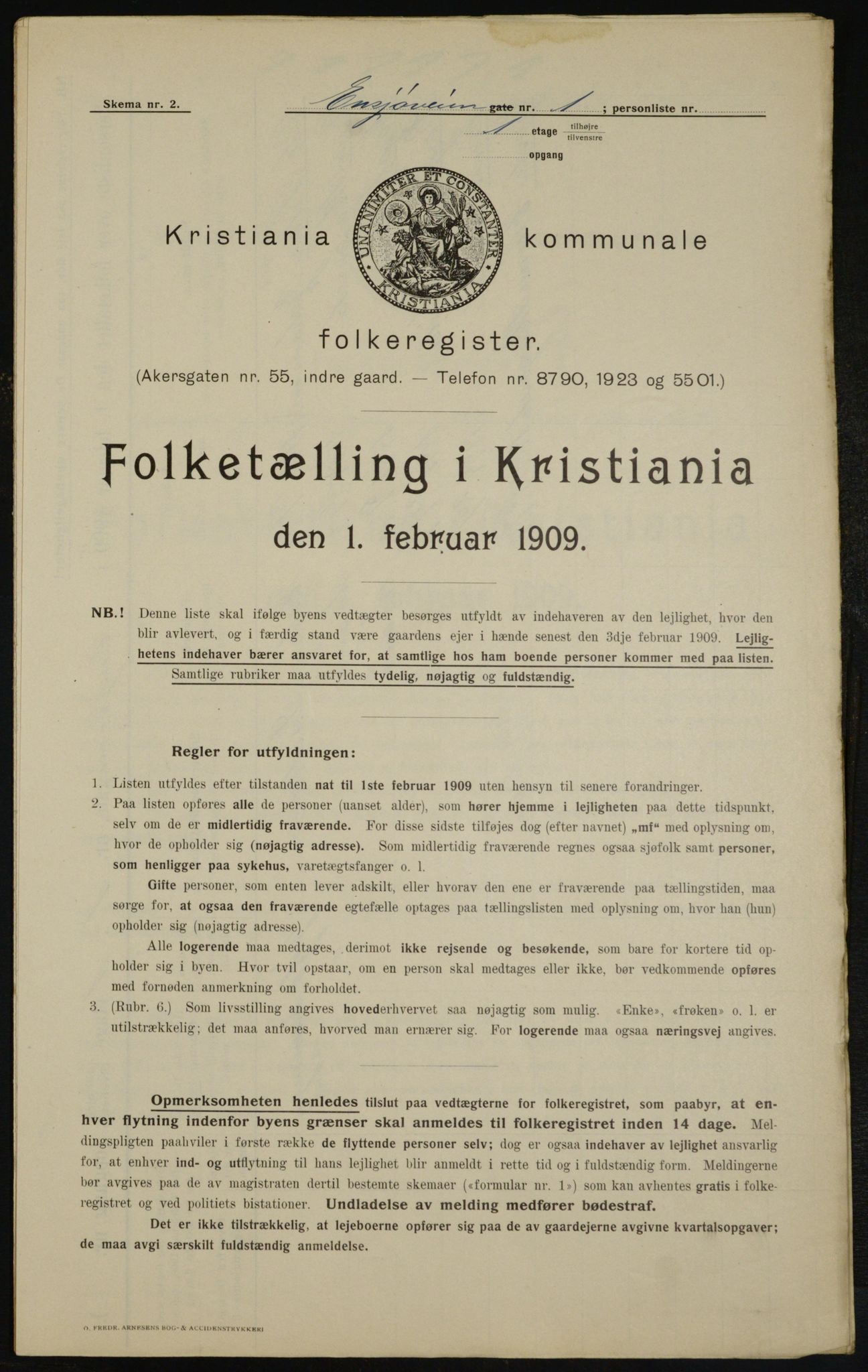 OBA, Municipal Census 1909 for Kristiania, 1909, p. 19807