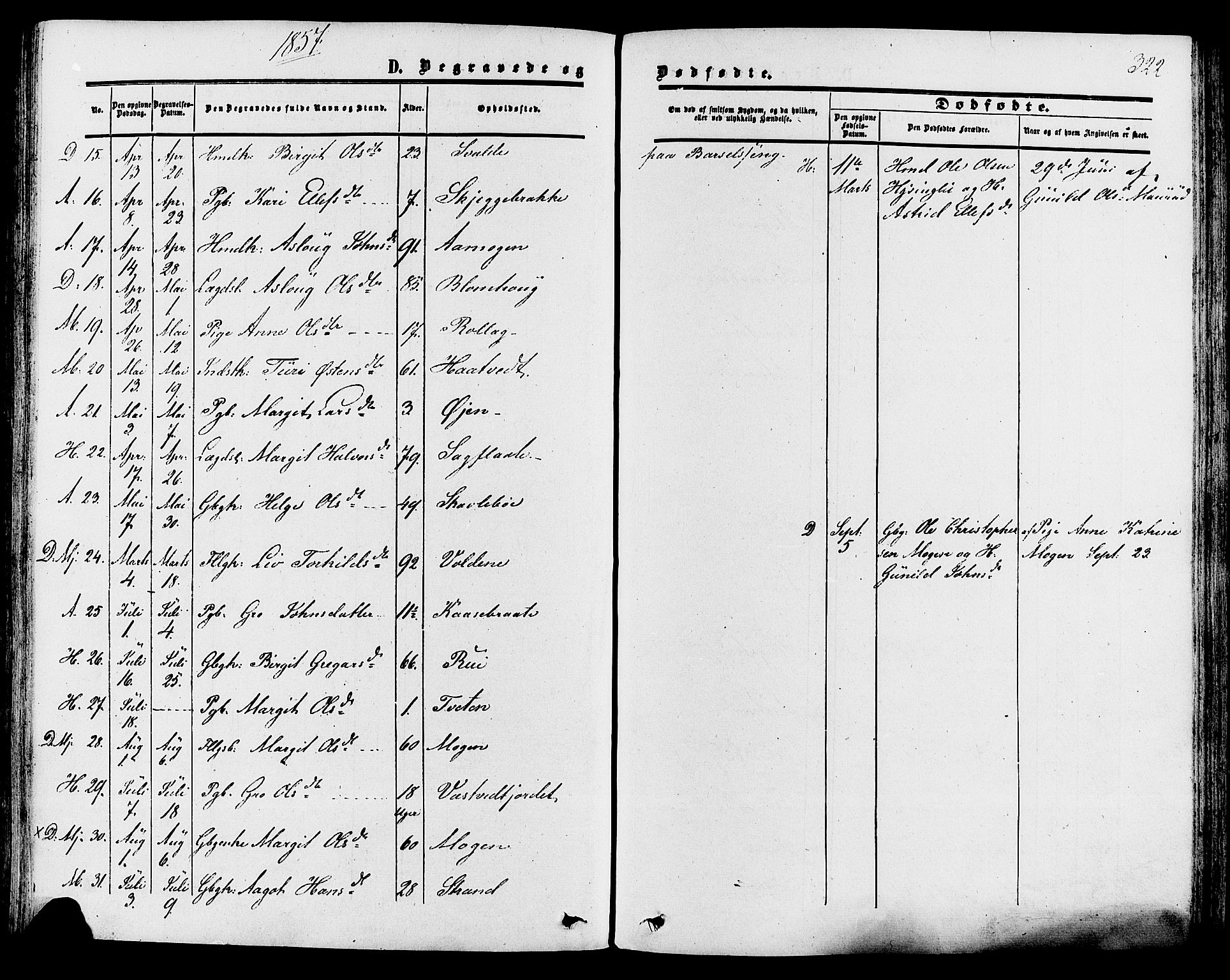 Tinn kirkebøker, AV/SAKO-A-308/F/Fa/L0006: Parish register (official) no. I 6, 1857-1878, p. 322