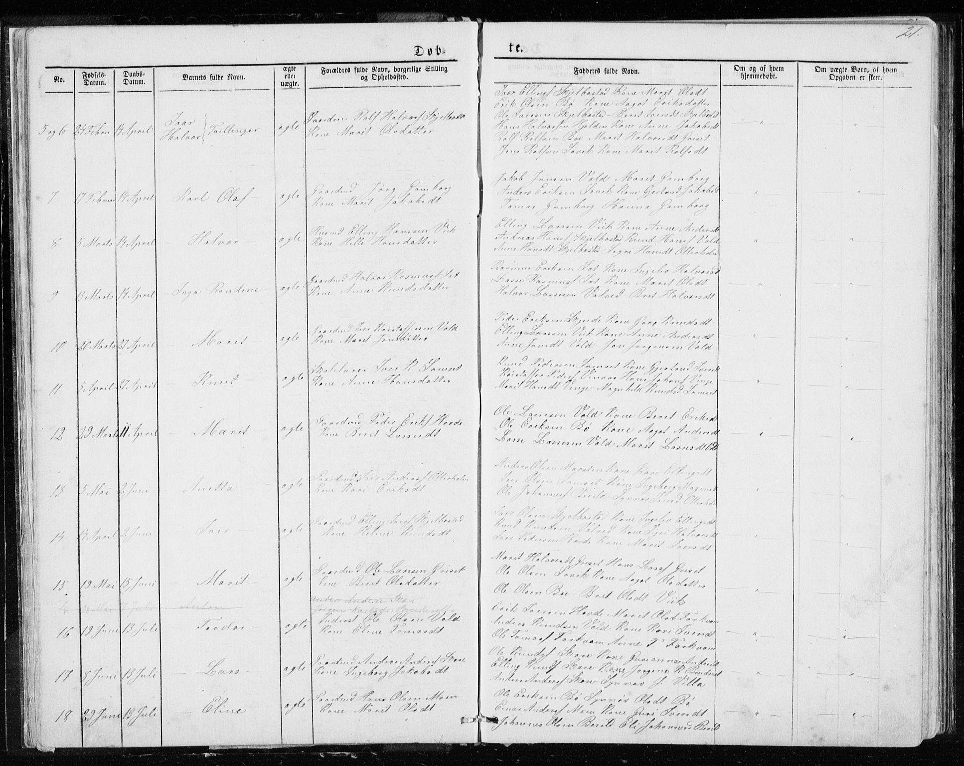 Ministerialprotokoller, klokkerbøker og fødselsregistre - Møre og Romsdal, AV/SAT-A-1454/543/L0564: Parish register (copy) no. 543C02, 1867-1915, p. 21