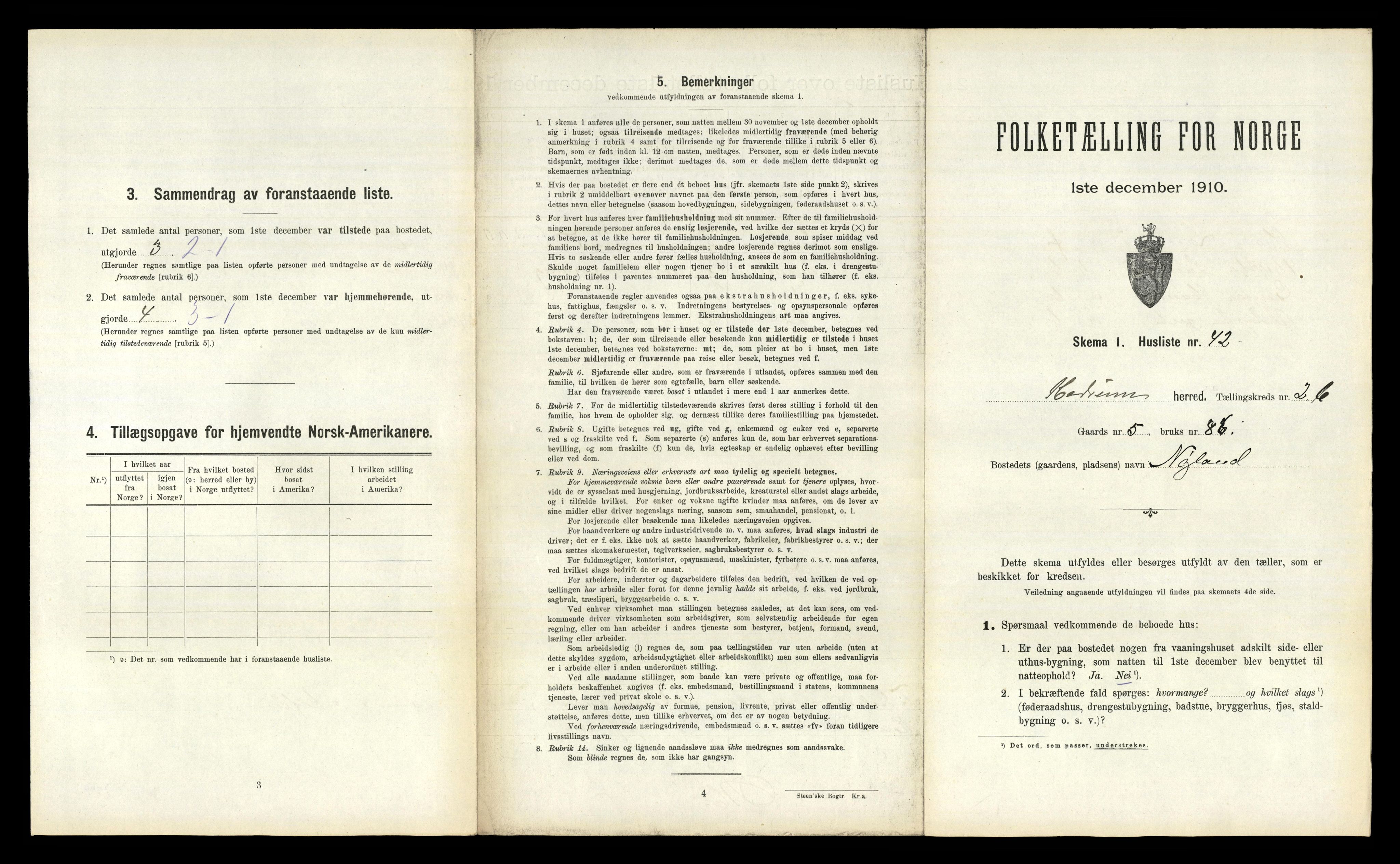 RA, 1910 census for Hedrum, 1910, p. 352