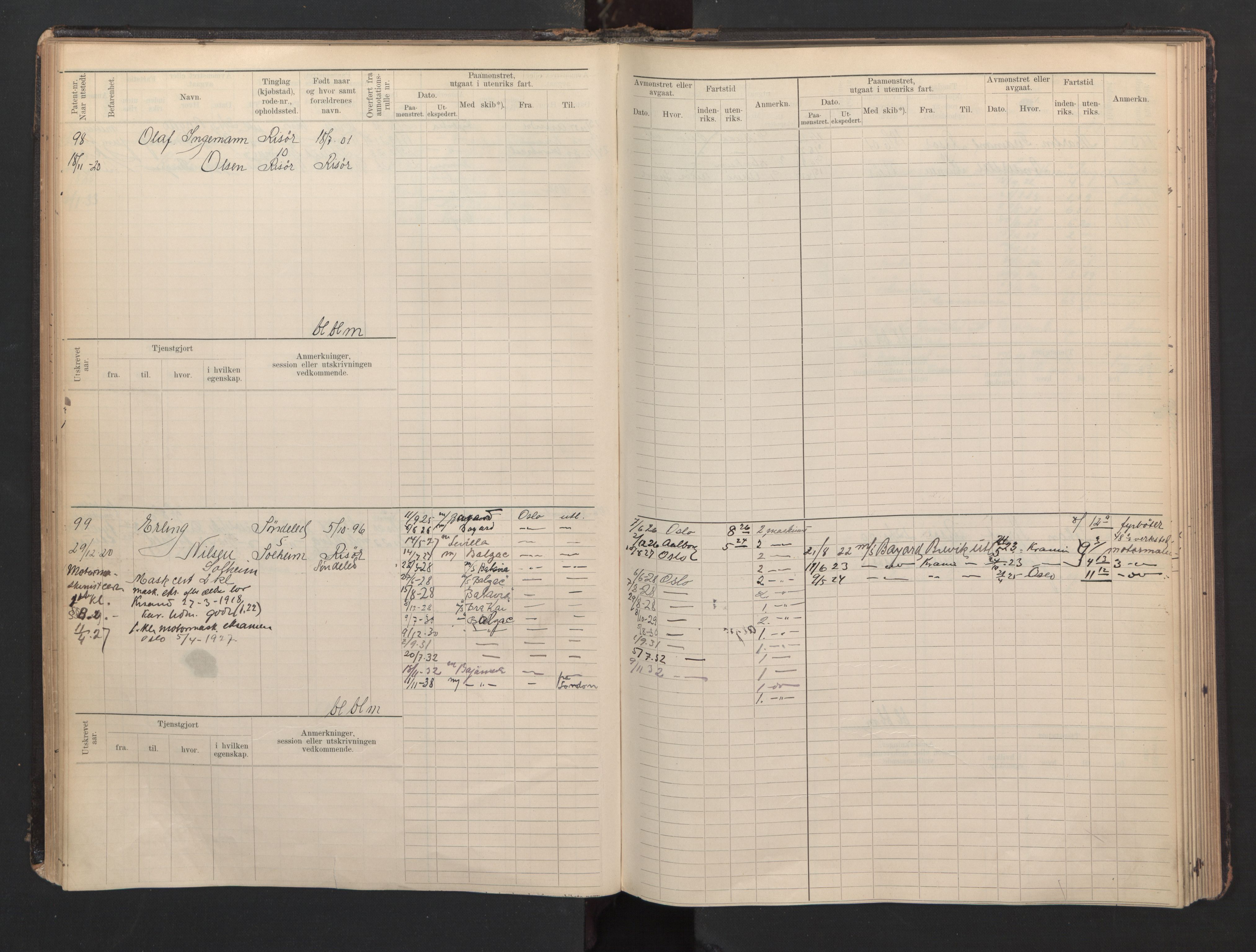 Risør mønstringskrets, AV/SAK-2031-0010/F/Fb/L0007: Hovedrulle B nr 1-265, Q-7, 1894-1948, p. 53