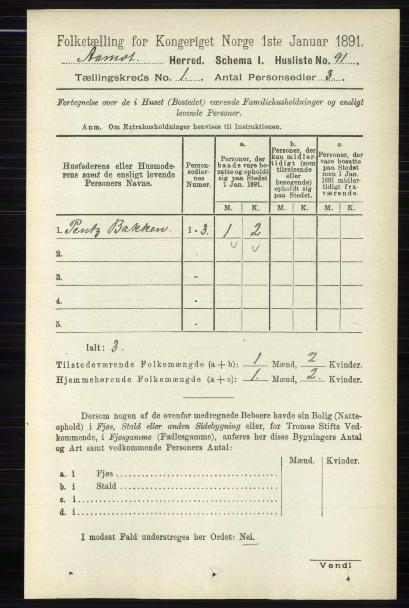 RA, 1891 census for 0429 Åmot, 1891, p. 120