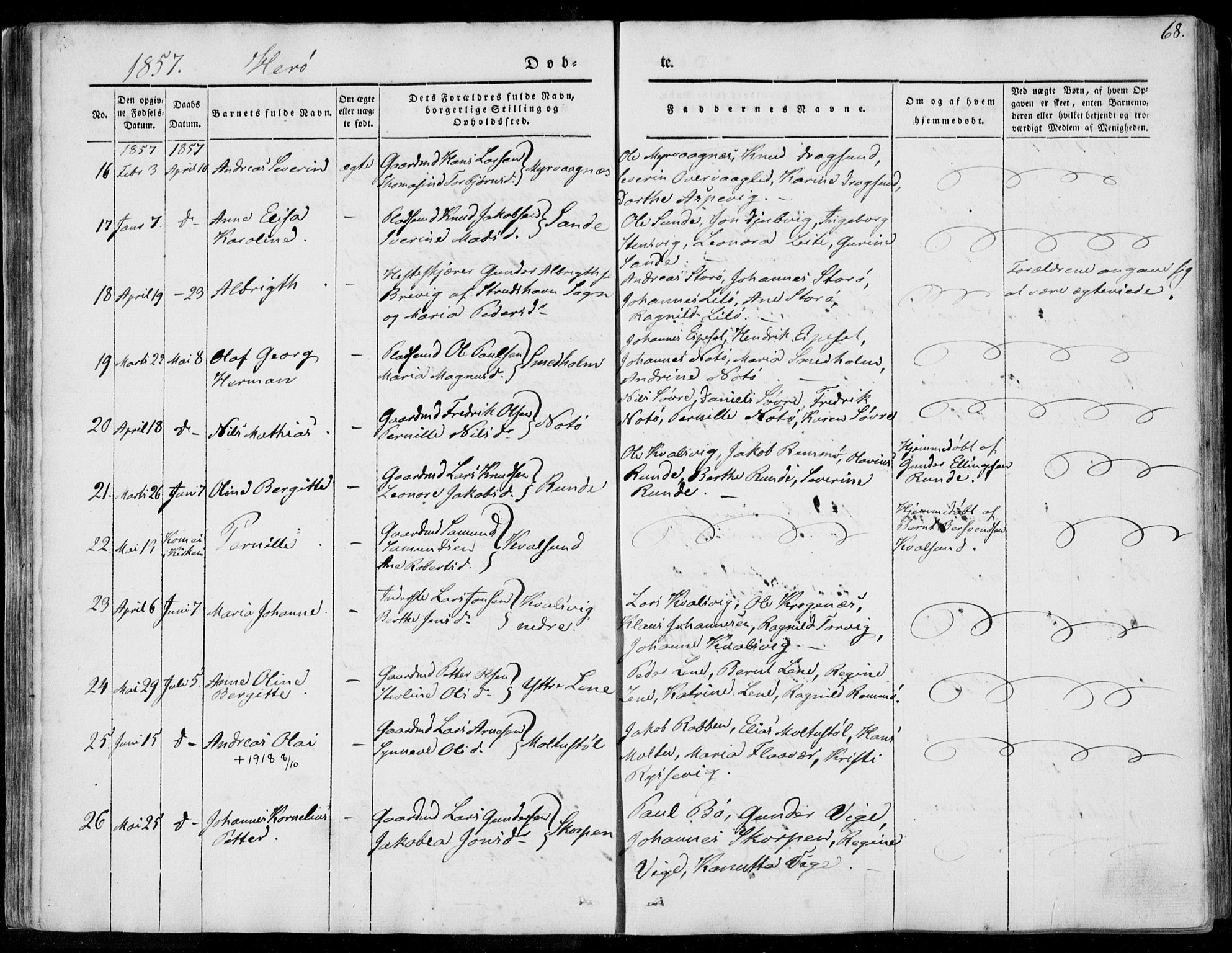 Ministerialprotokoller, klokkerbøker og fødselsregistre - Møre og Romsdal, AV/SAT-A-1454/507/L0070: Parish register (official) no. 507A05, 1842-1873, p. 68