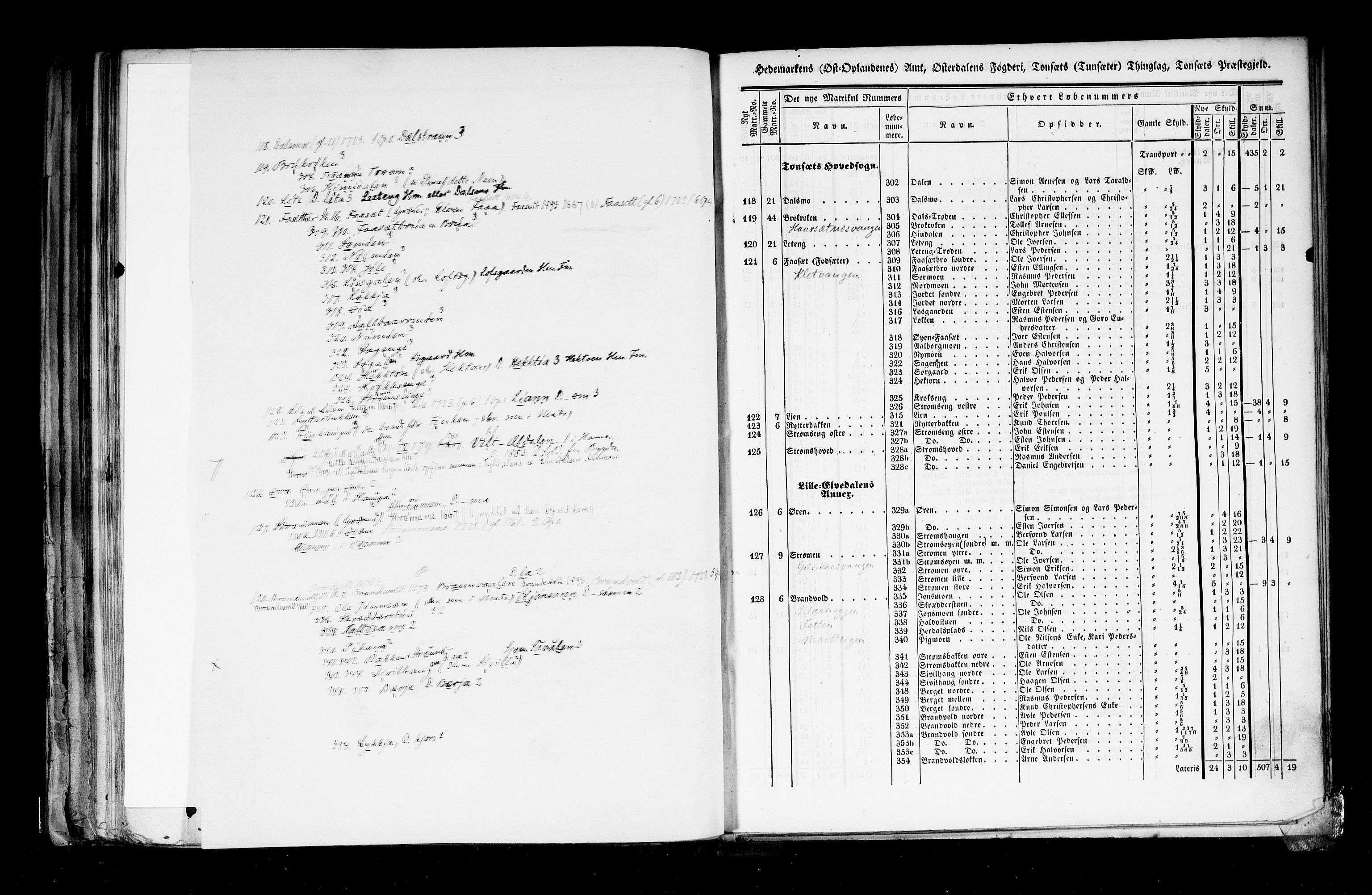 Rygh, AV/RA-PA-0034/F/Fb/L0003: Matrikkelen for 1838 - Hedemarken amt (Hedmark fylke), 1838