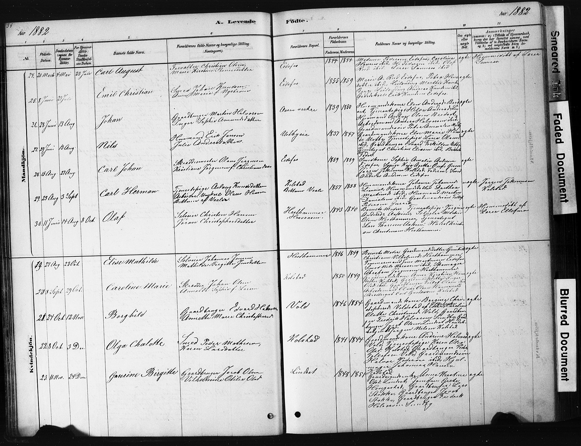 Hof kirkebøker, AV/SAKO-A-64/G/Ga/L0004: Parish register (copy) no. I 4, 1878-1930, p. 35