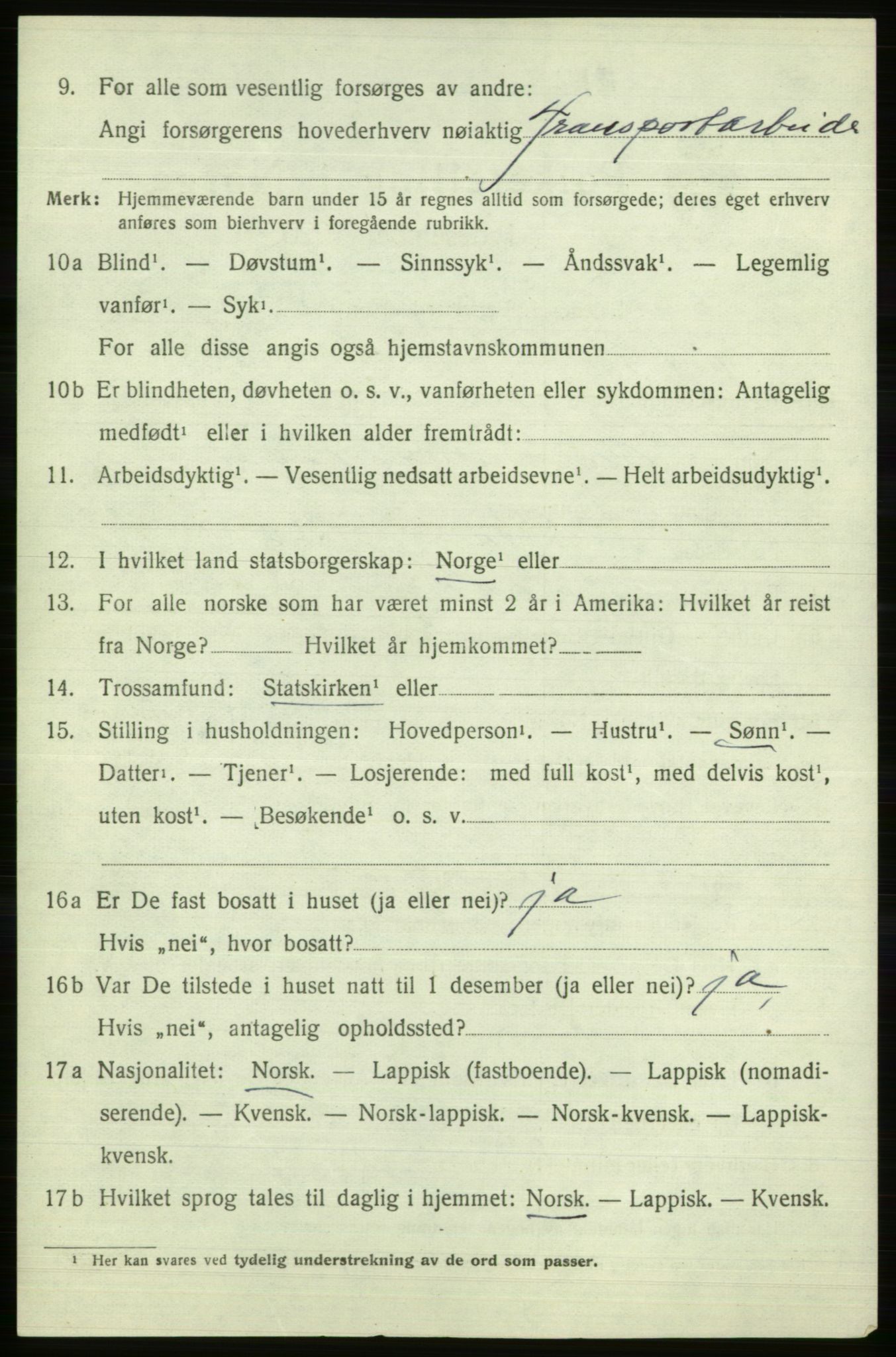 SATØ, 1920 census for Kjelvik, 1920, p. 5354
