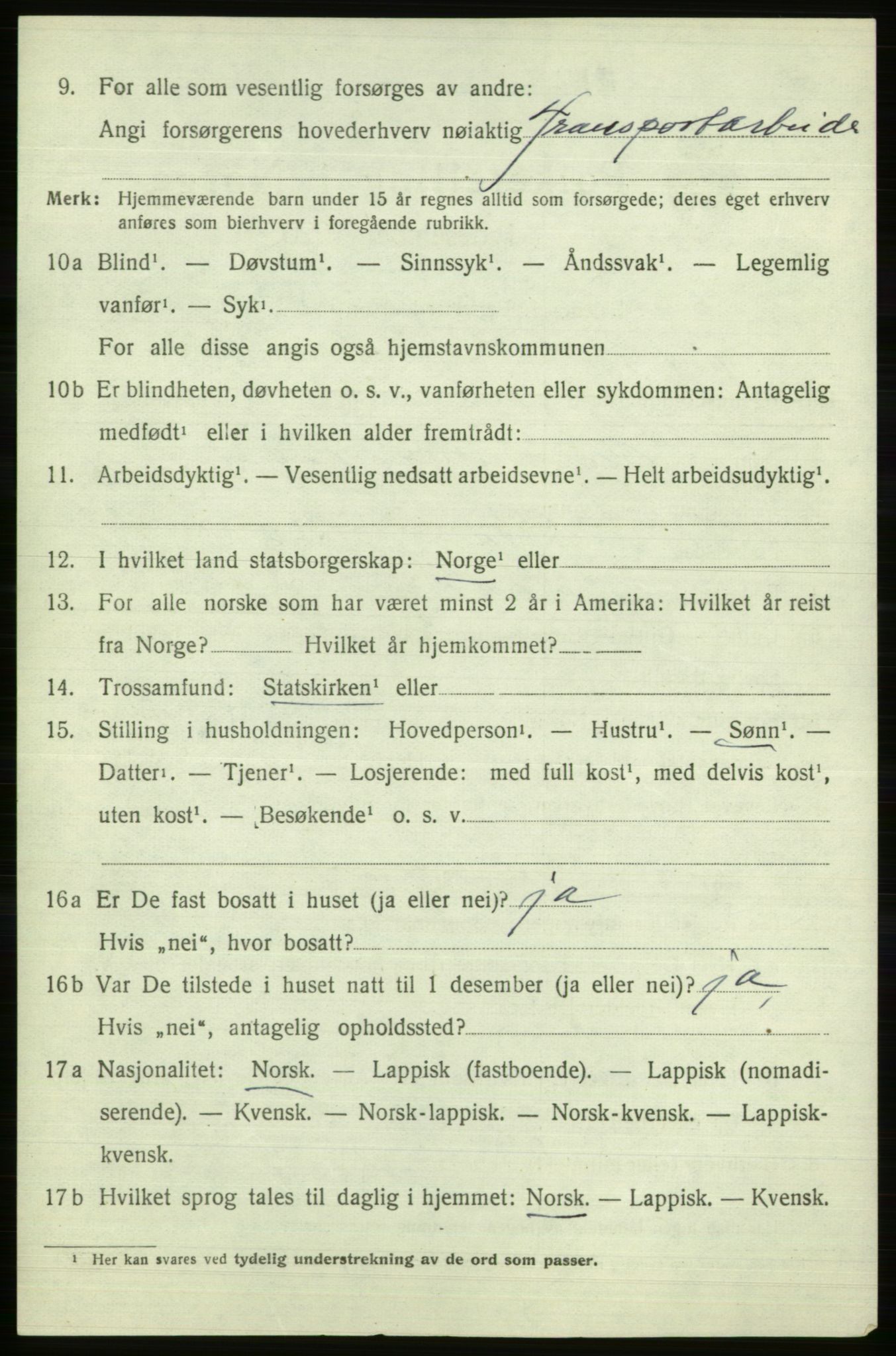 SATØ, 1920 census for Kjelvik, 1920, p. 5354