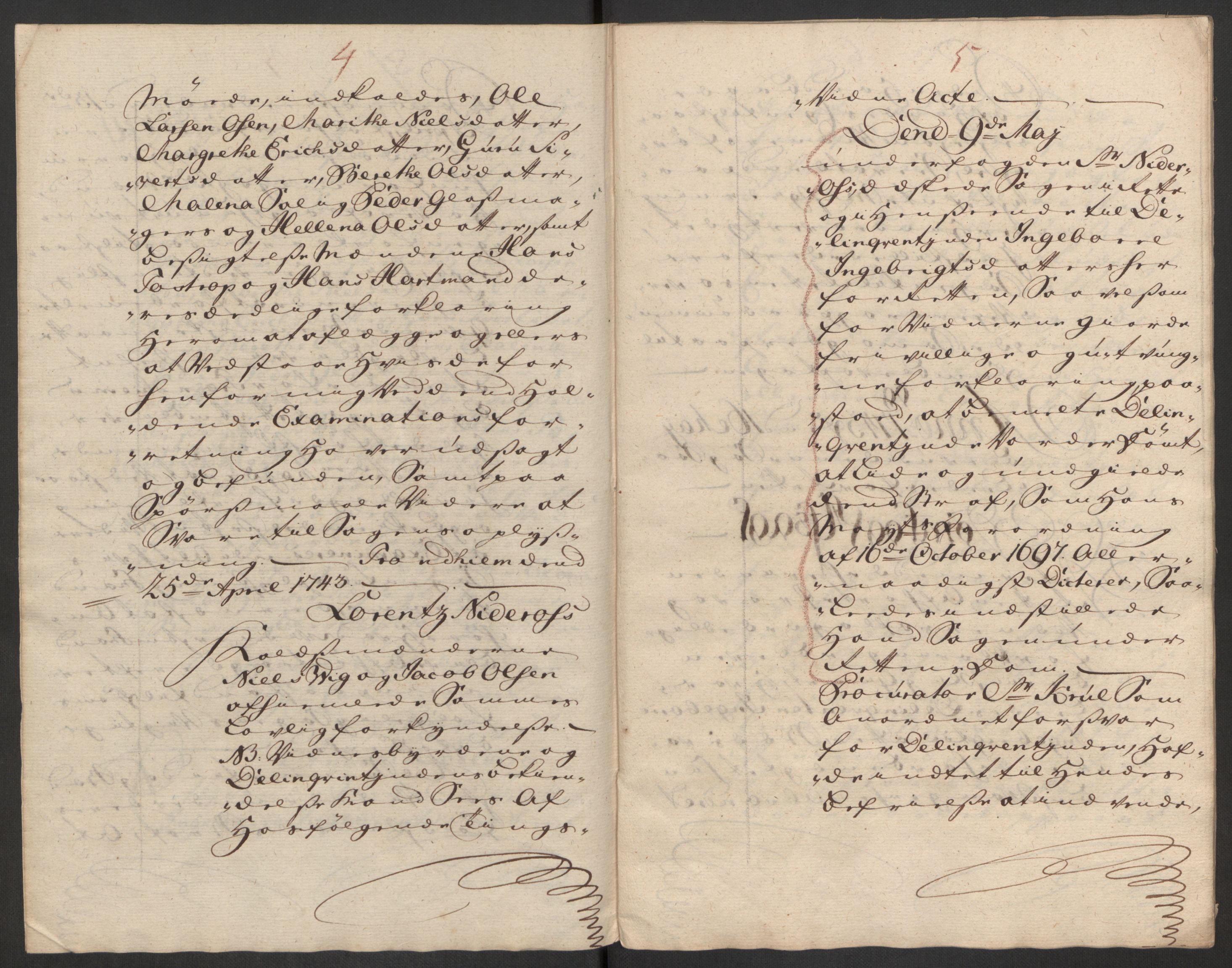 Rentekammeret inntil 1814, Reviderte regnskaper, Byregnskaper, AV/RA-EA-4066/R/Rs/L0541: [S22] Sikt og sakefall, 1743-1746, p. 47