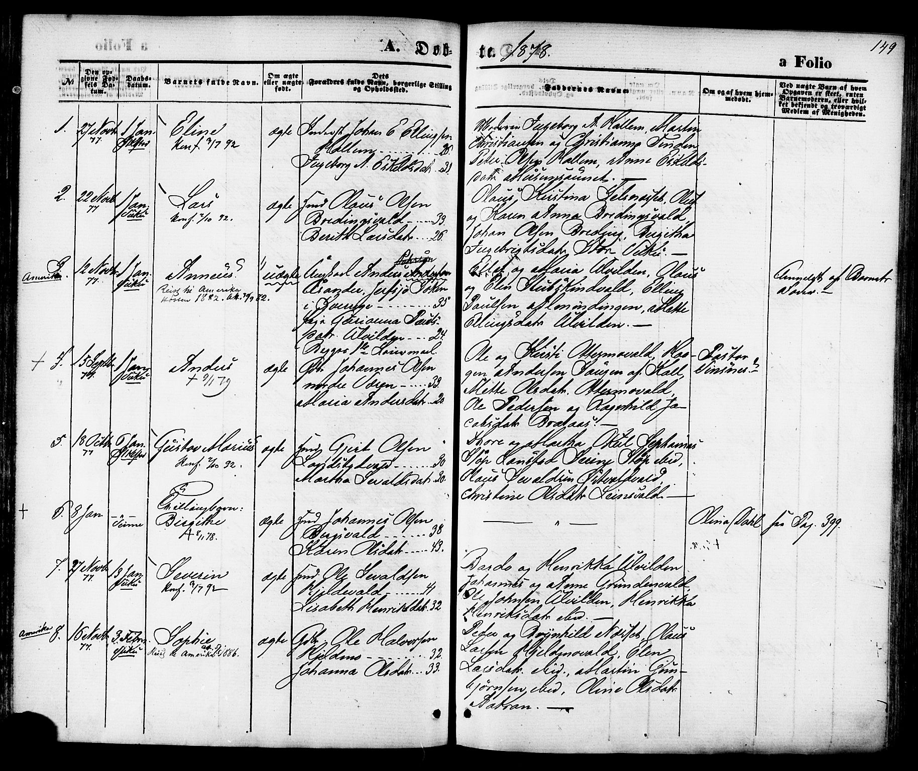 Ministerialprotokoller, klokkerbøker og fødselsregistre - Nord-Trøndelag, SAT/A-1458/723/L0242: Parish register (official) no. 723A11, 1870-1880, p. 149