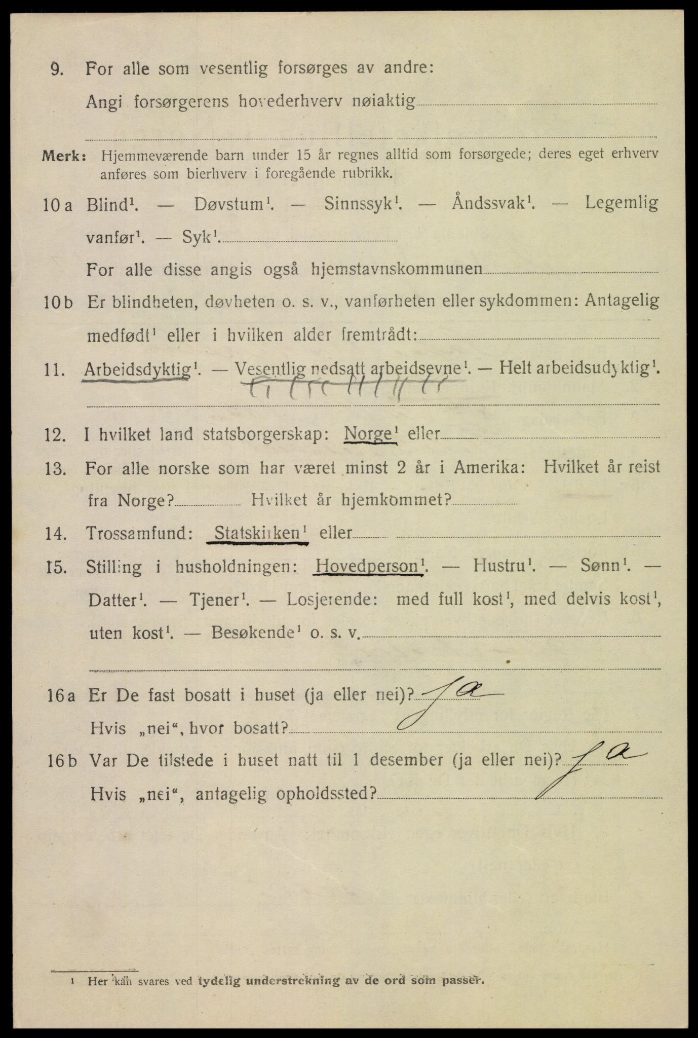 SAK, 1920 census for Kristiansand, 1920, p. 34920