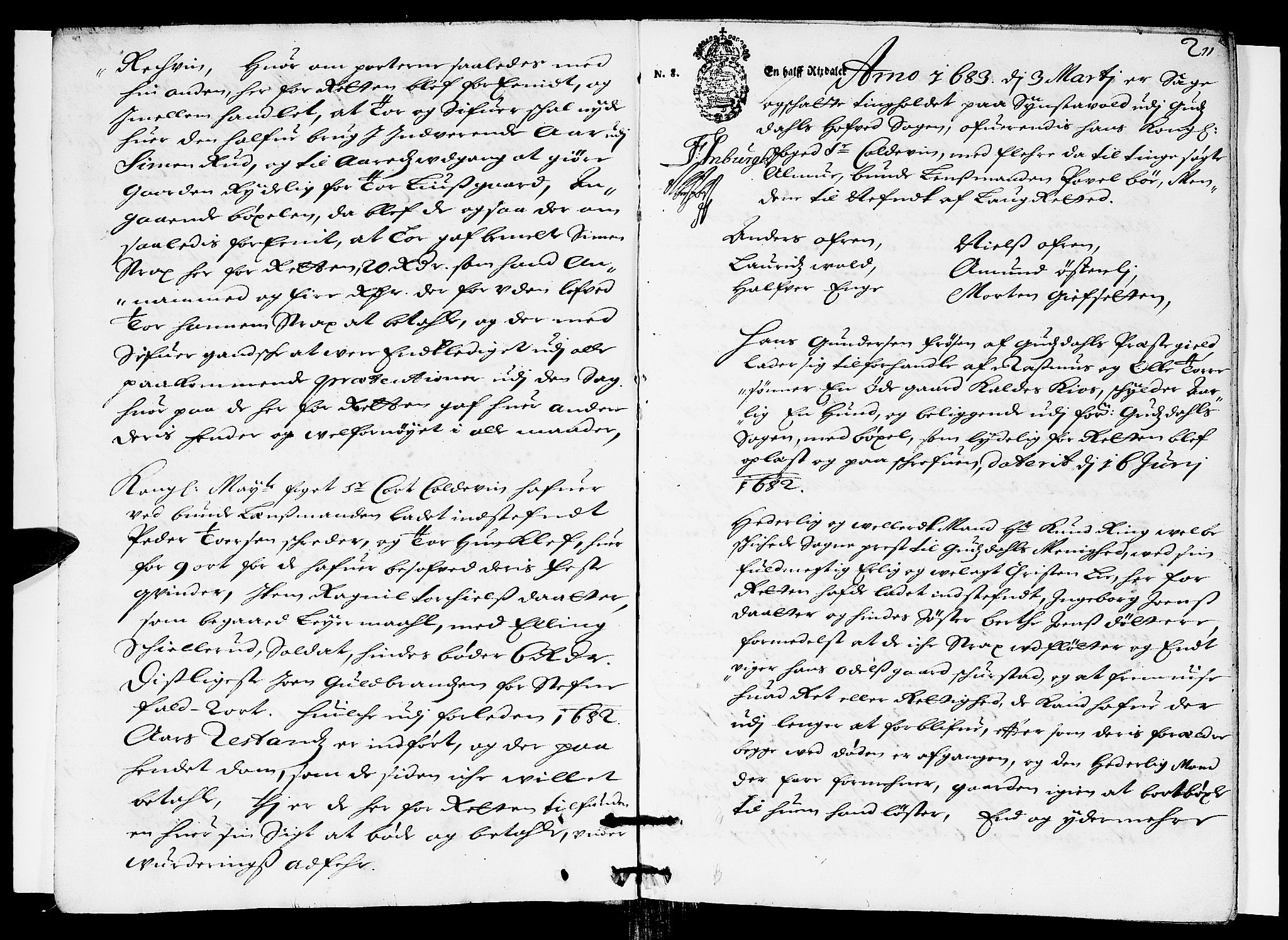 Sorenskriverier i Gudbrandsdalen, SAH/TING-036/G/Gb/Gbb/L0013: Tingbok - Sør-Gudbrandsdal, 1683, p. 1b-2a