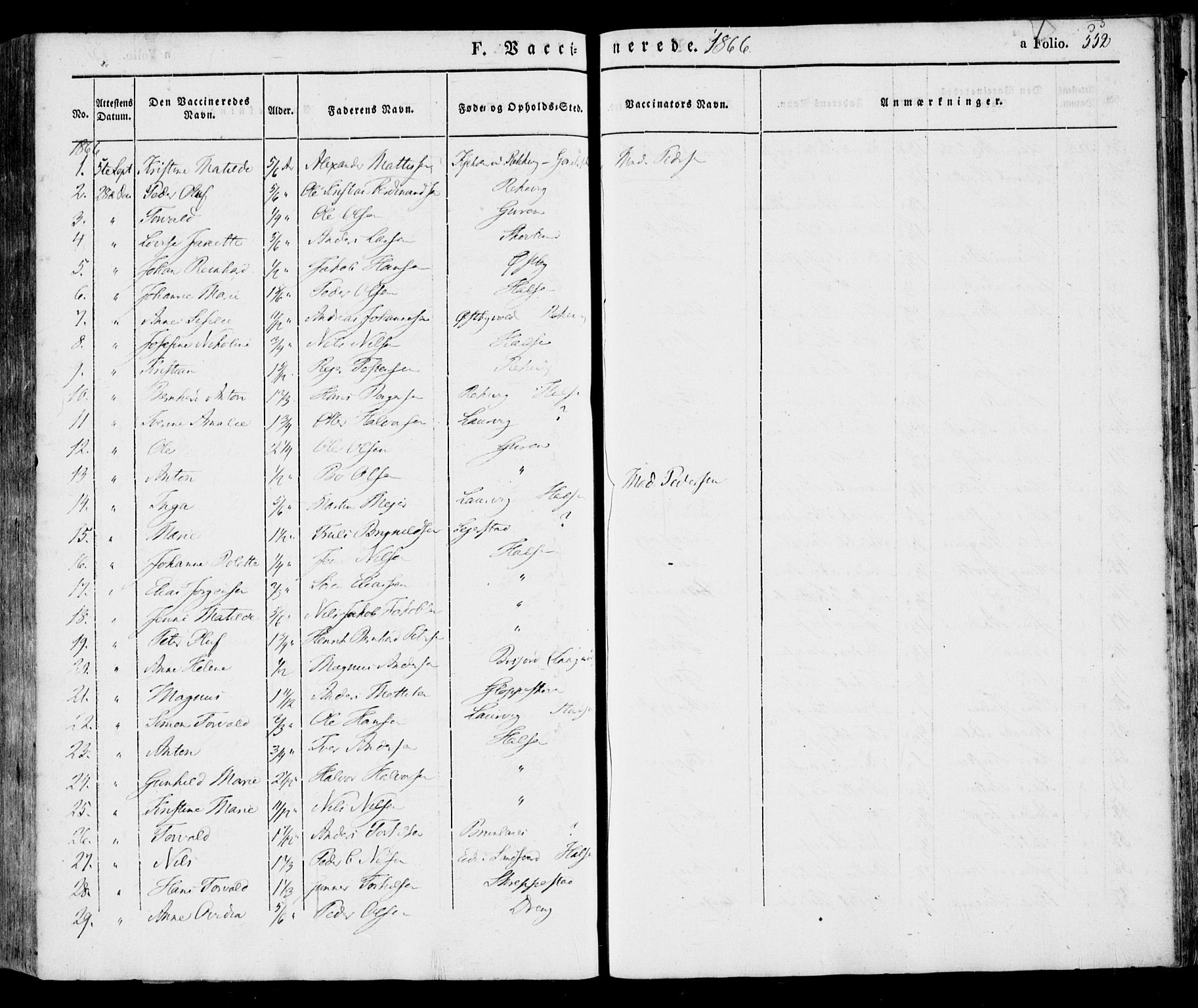 Tjølling kirkebøker, SAKO/A-60/F/Fa/L0006: Parish register (official) no. 6, 1835-1859, p. 552