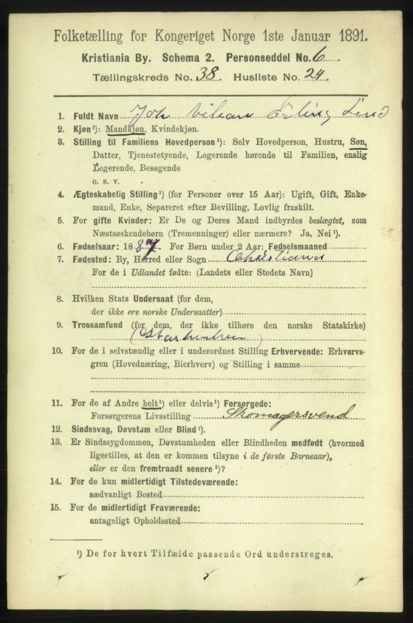 RA, 1891 census for 0301 Kristiania, 1891, p. 21866