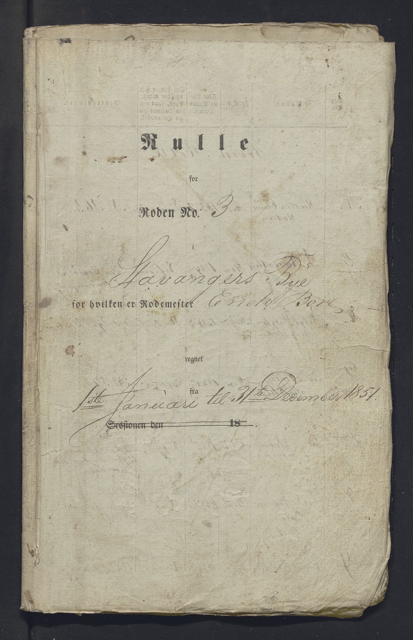 Innrulleringssjefen i Bergen, Avd. III. Bergen og Stavanger 1805-1850, SAB/A-100467/H/Ha/L0009: Mannskapsruller, 1851-1852, p. 53