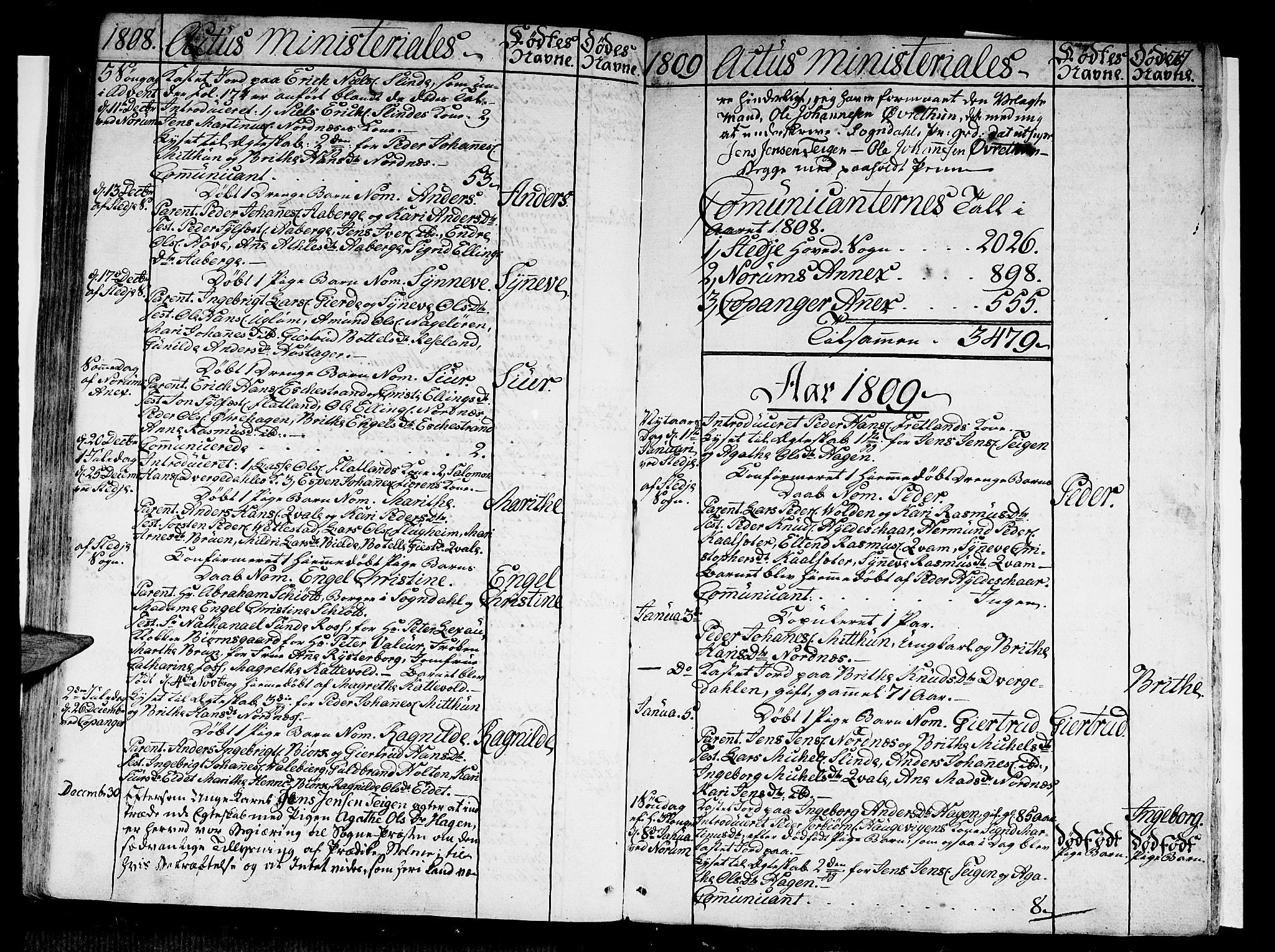 Sogndal sokneprestembete, SAB/A-81301/H/Haa/Haaa/L0008: Parish register (official) no. A 8, 1795-1809, p. 177