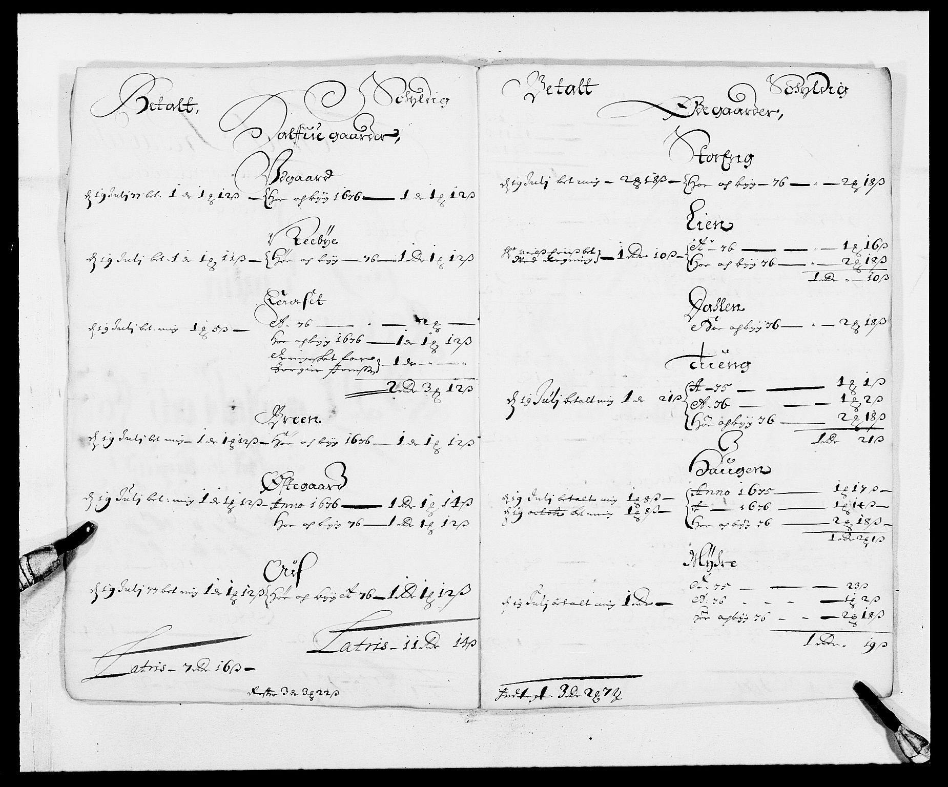 Rentekammeret inntil 1814, Reviderte regnskaper, Fogderegnskap, AV/RA-EA-4092/R13/L0810: Fogderegnskap Solør, Odal og Østerdal, 1675, p. 311