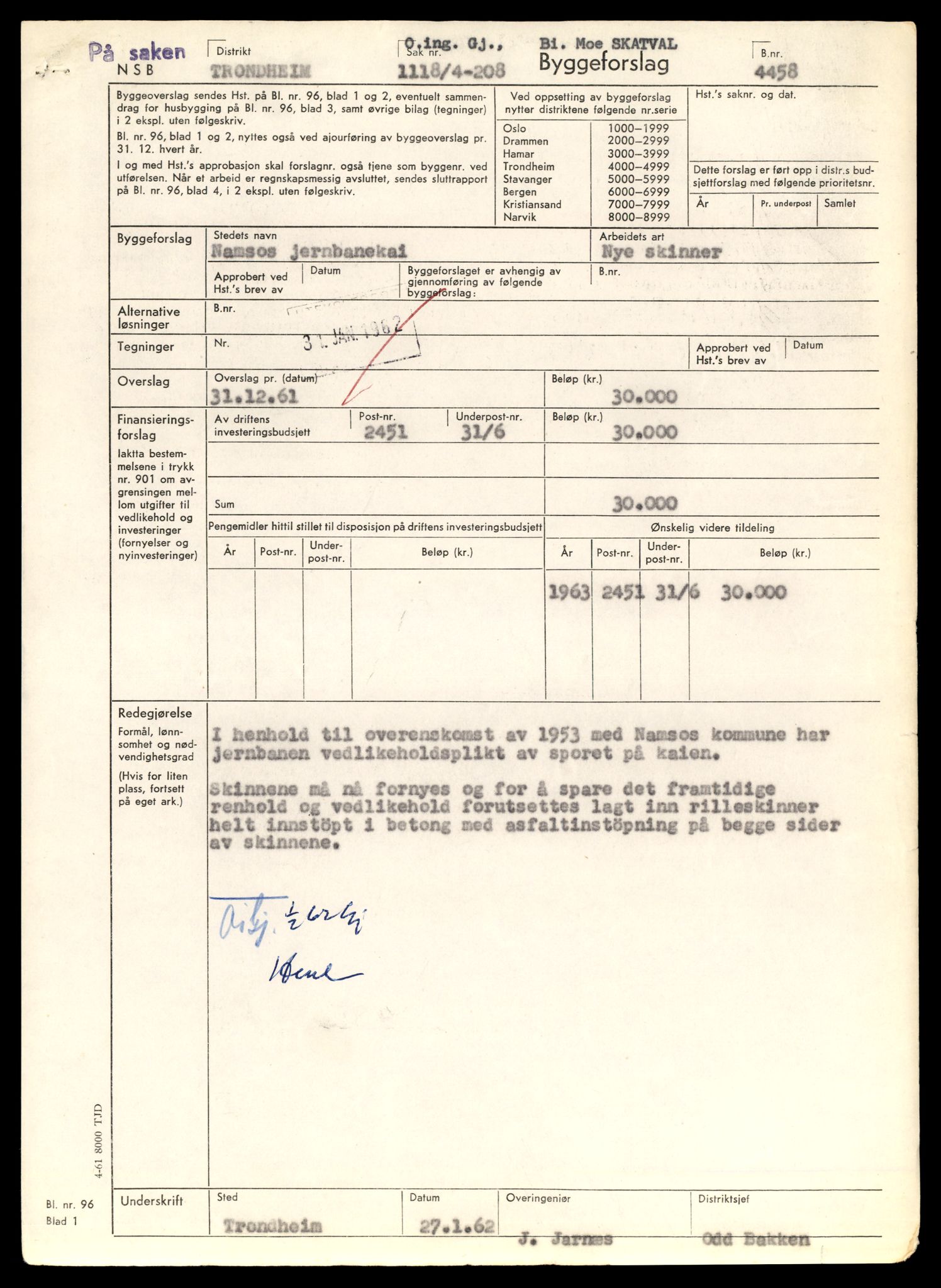 Norges statsbaner (NSB) - Trondheim distrikt, AV/SAT-A-6436/0002/Dd/L0819: --, 1936-1990, p. 1117