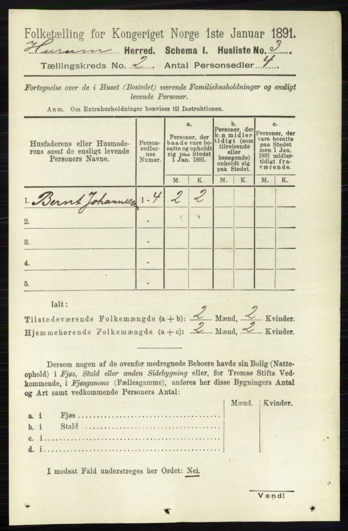 RA, 1891 census for 0628 Hurum, 1891, p. 421