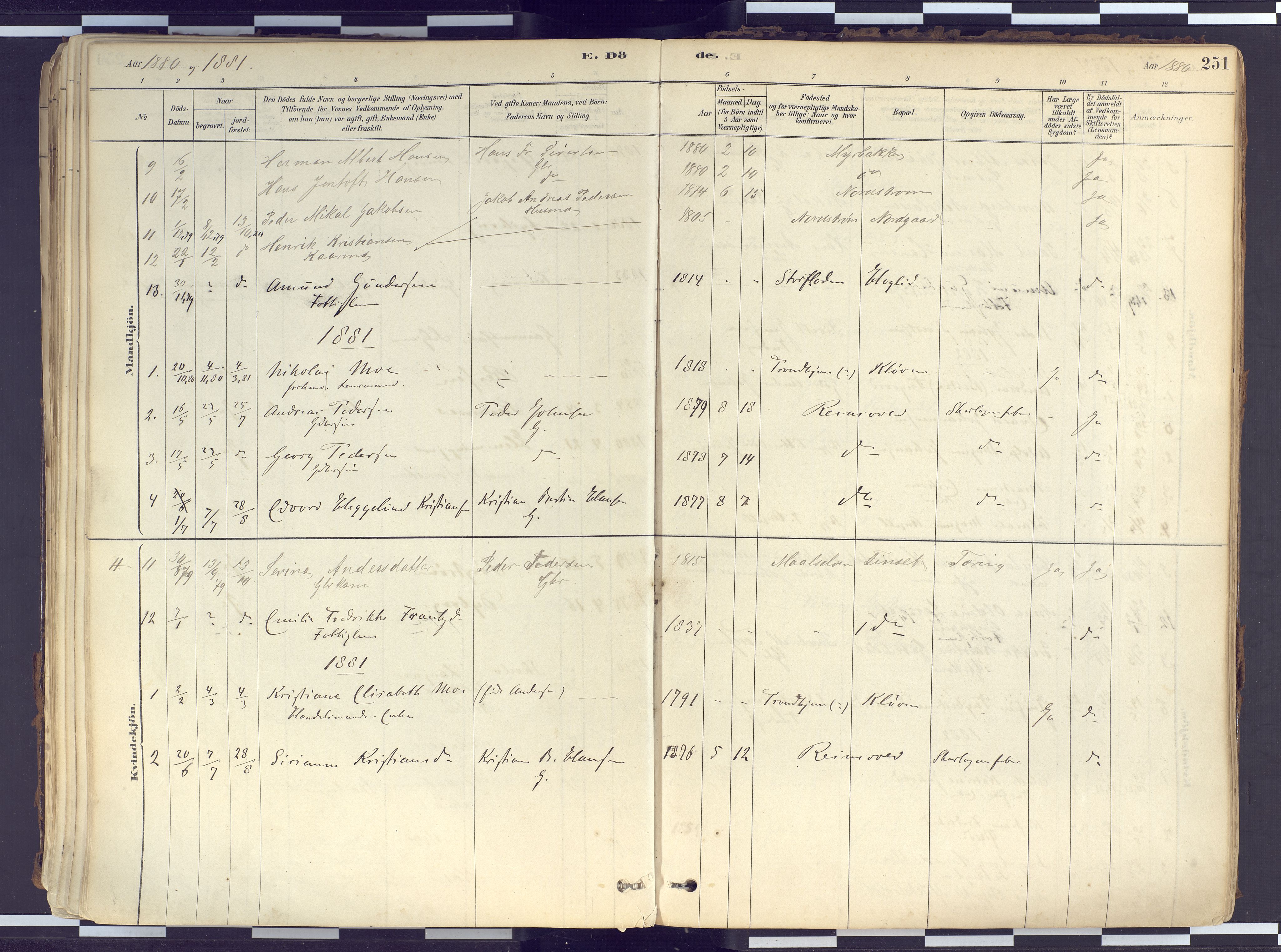 Tranøy sokneprestkontor, SATØ/S-1313/I/Ia/Iaa/L0010kirke: Parish register (official) no. 10, 1878-1904, p. 251