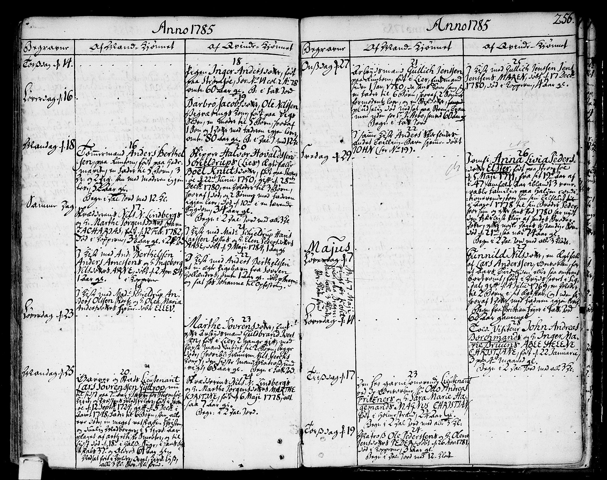 Strømsø kirkebøker, AV/SAKO-A-246/F/Fa/L0009: Parish register (official) no. I 9, 1752-1791, p. 256