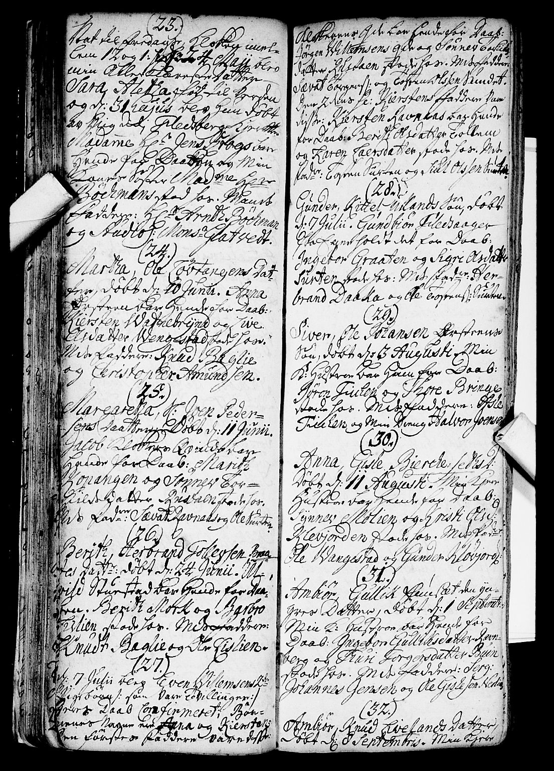 Flesberg kirkebøker, AV/SAKO-A-18/F/Fa/L0002: Parish register (official) no. I 2, 1726-1747