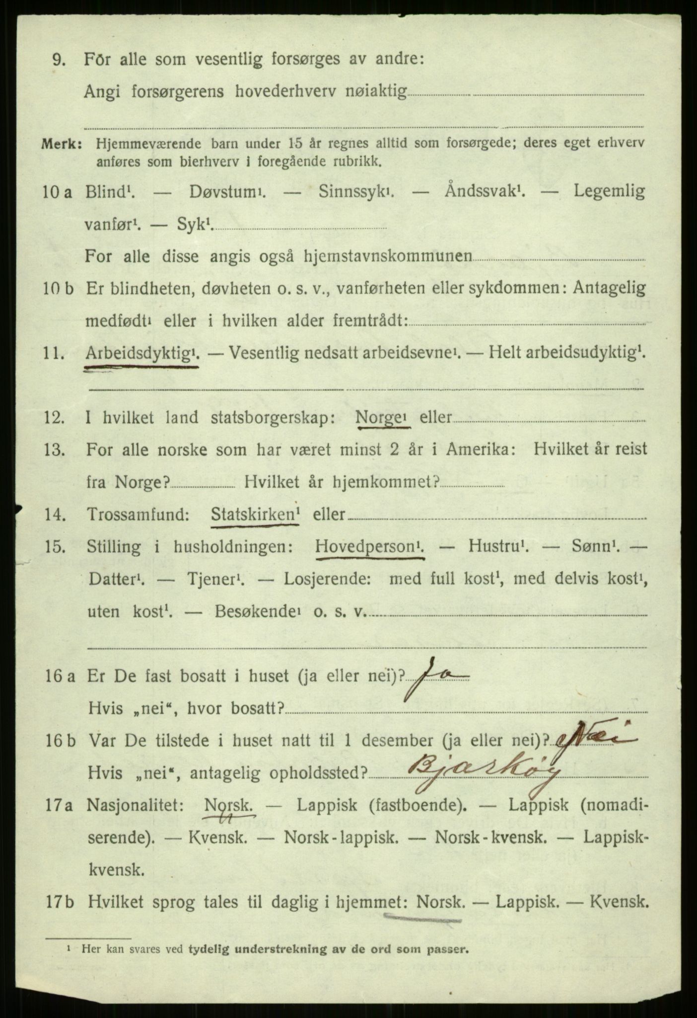 SATØ, 1920 census for Bjarkøy, 1920, p. 4282