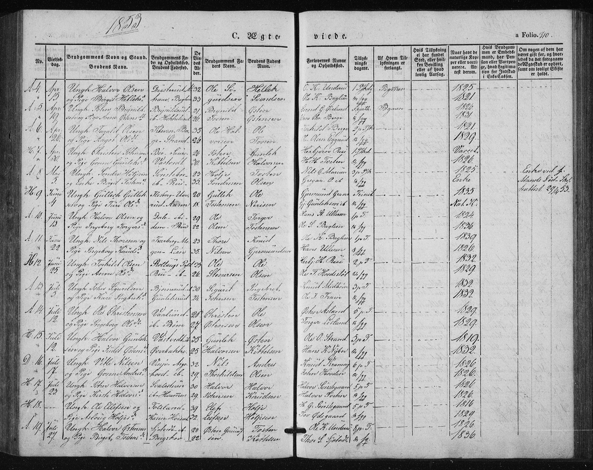Tinn kirkebøker, SAKO/A-308/F/Fa/L0005: Parish register (official) no. I 5, 1844-1856, p. 310