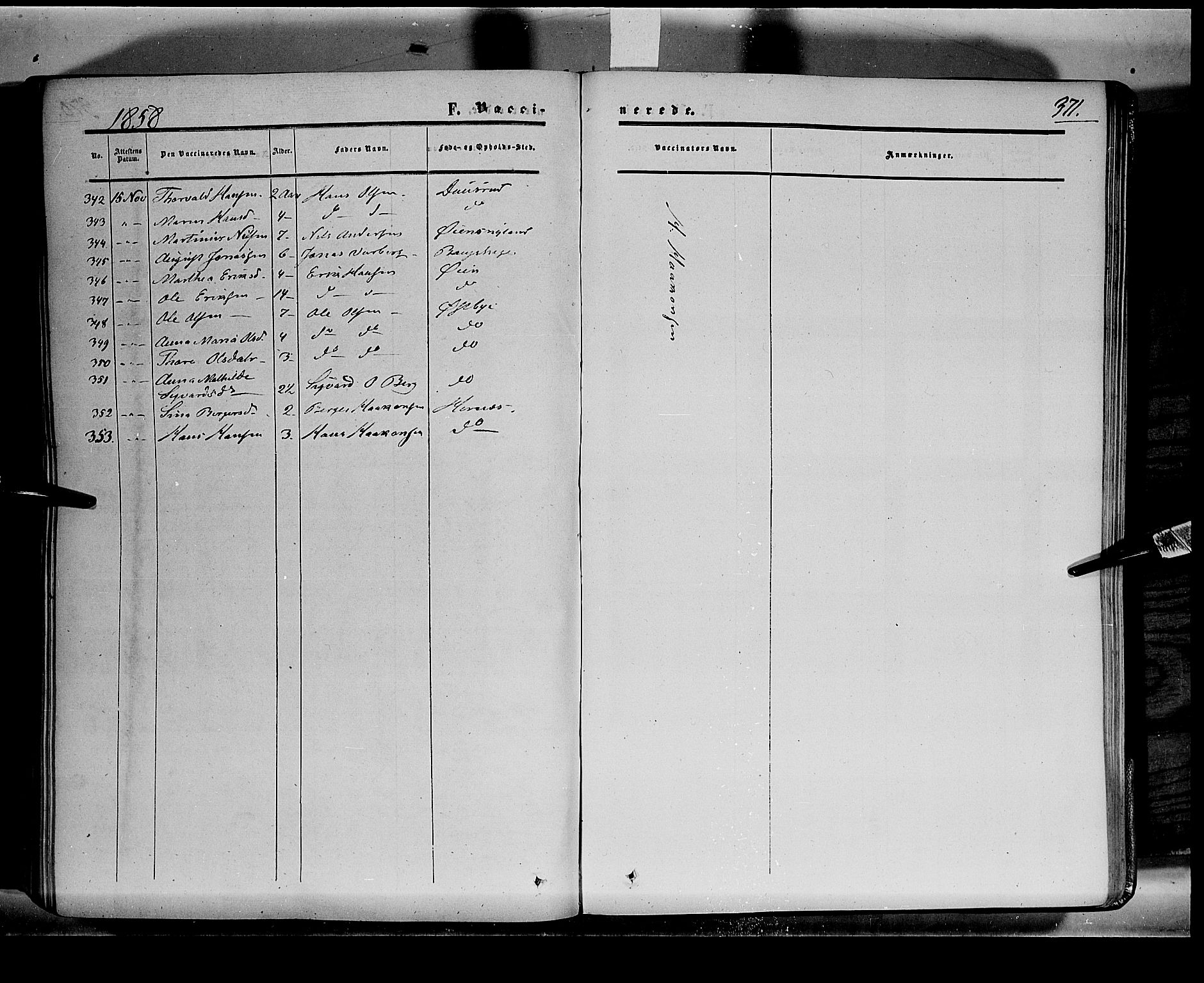 Sør-Odal prestekontor, SAH/PREST-030/H/Ha/Haa/L0001: Parish register (official) no. 1, 1849-1859, p. 371