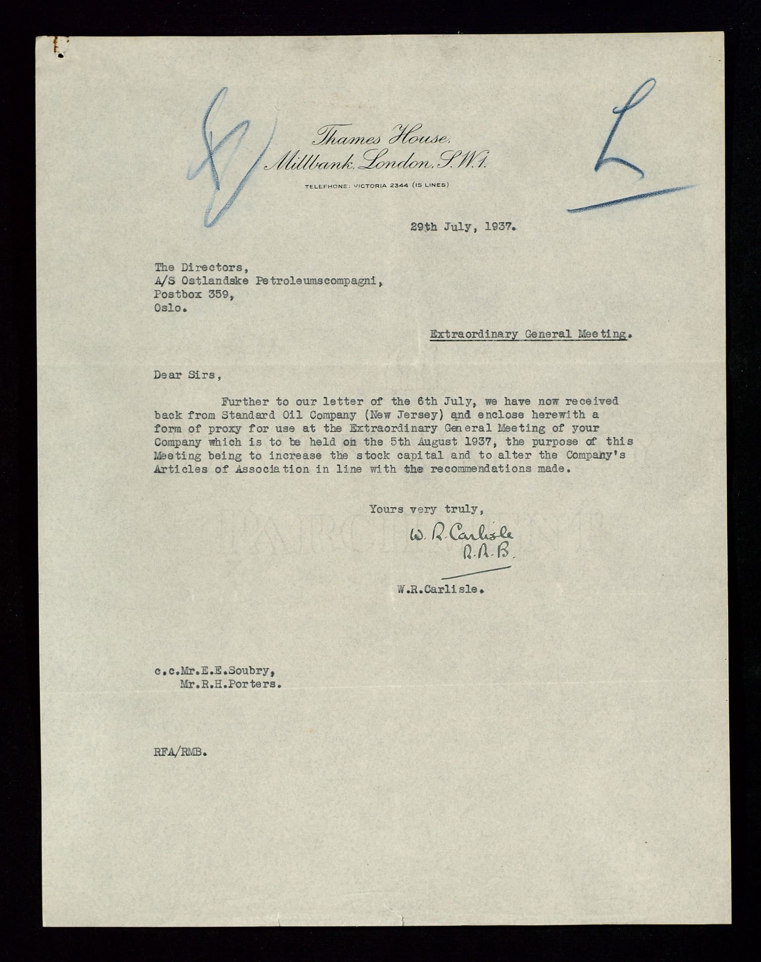 PA 1534 - Østlandske Petroleumscompagni A/S, AV/SAST-A-101954/A/Aa/L0002/0007: Generalforsamlinger. / Ekstraordinær generalforsamling, 1937, p. 15