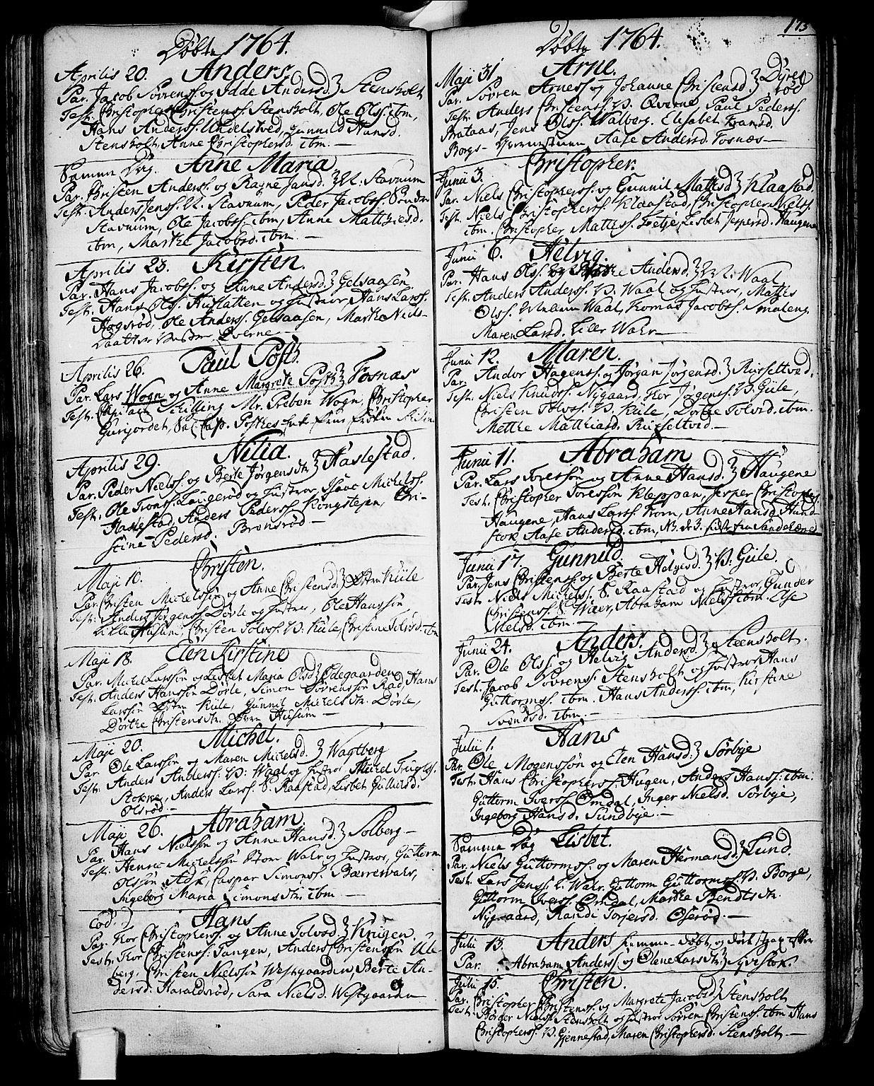 Stokke kirkebøker, AV/SAKO-A-320/F/Fa/L0002: Parish register (official) no. I 2, 1732-1770, p. 173