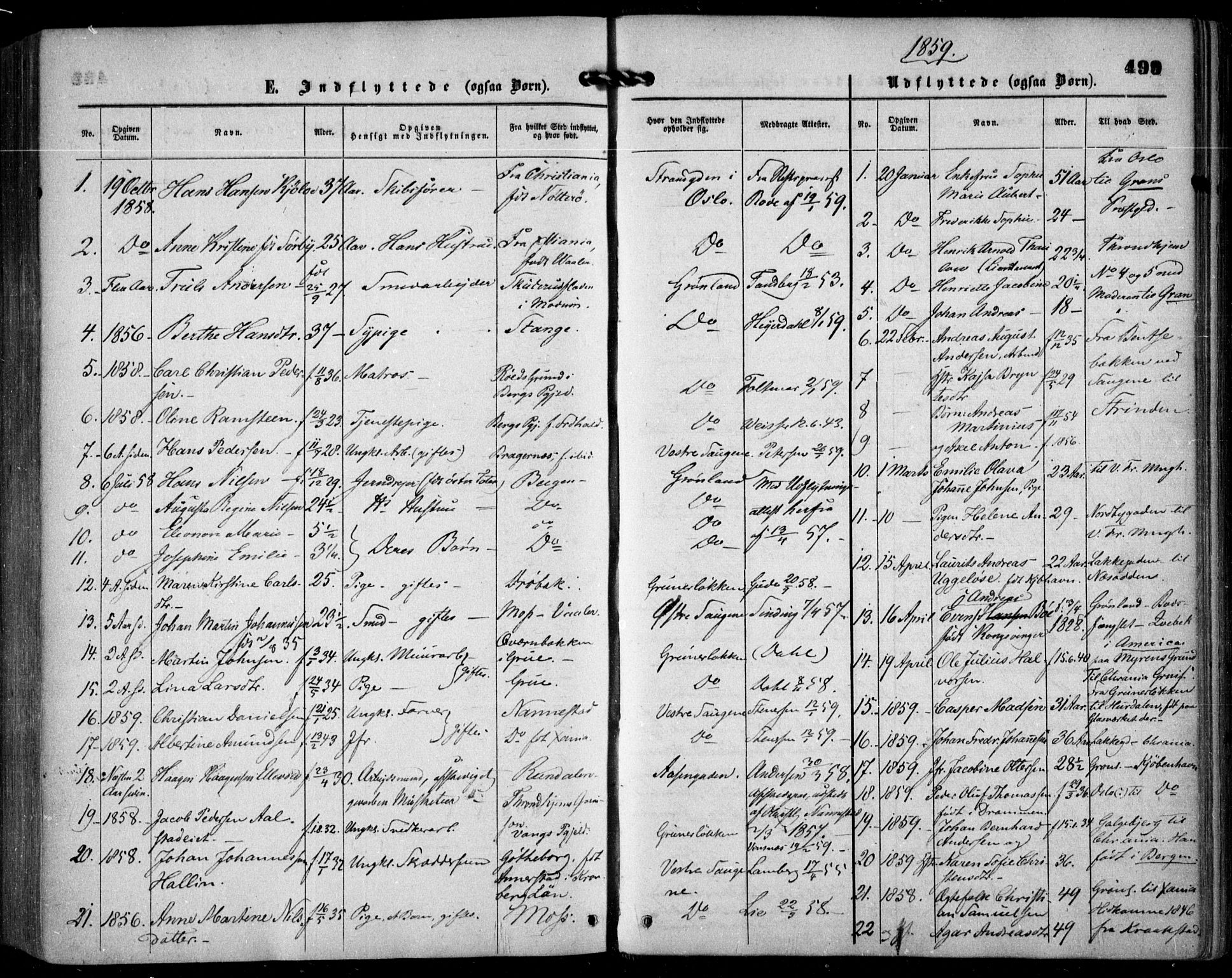 Grønland prestekontor Kirkebøker, SAO/A-10848/F/Fa/L0001: Parish register (official) no. 1, 1859-1861, p. 499