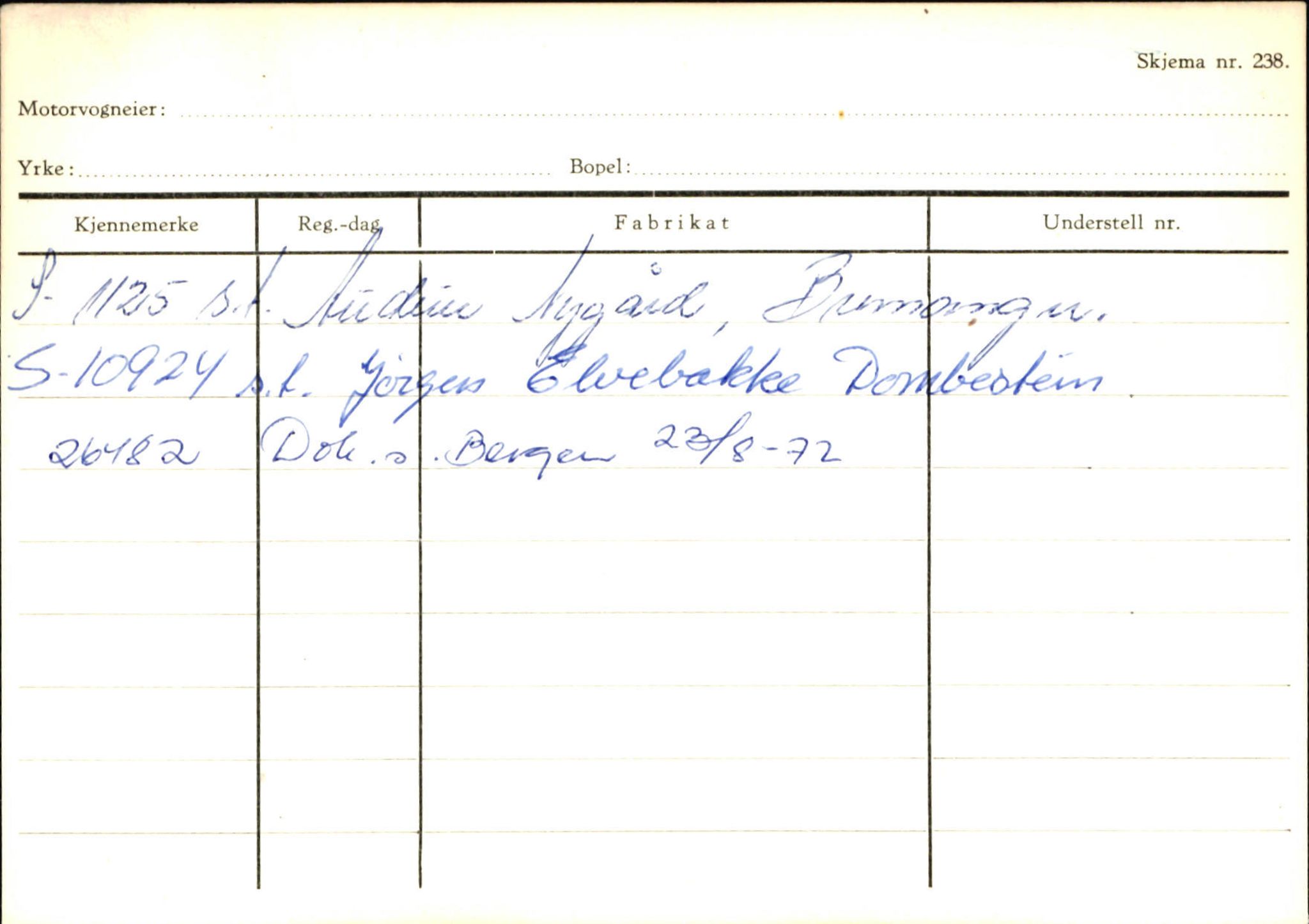 Statens vegvesen, Sogn og Fjordane vegkontor, SAB/A-5301/4/F/L0133: Eigarregister Bremanger A-Å. Gaular A-H, 1945-1975, p. 164