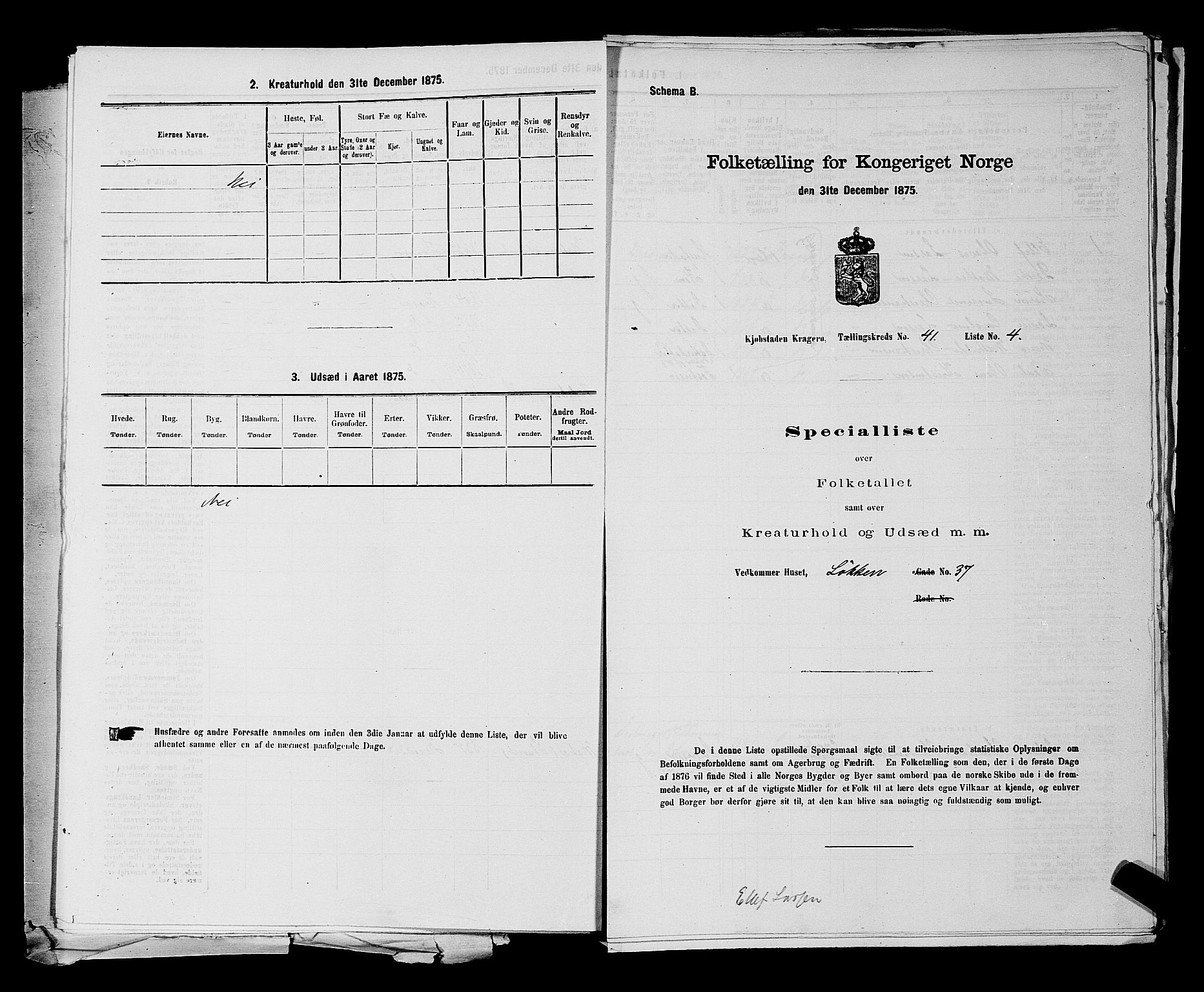 SAKO, 1875 census for 0801P Kragerø, 1875, p. 901