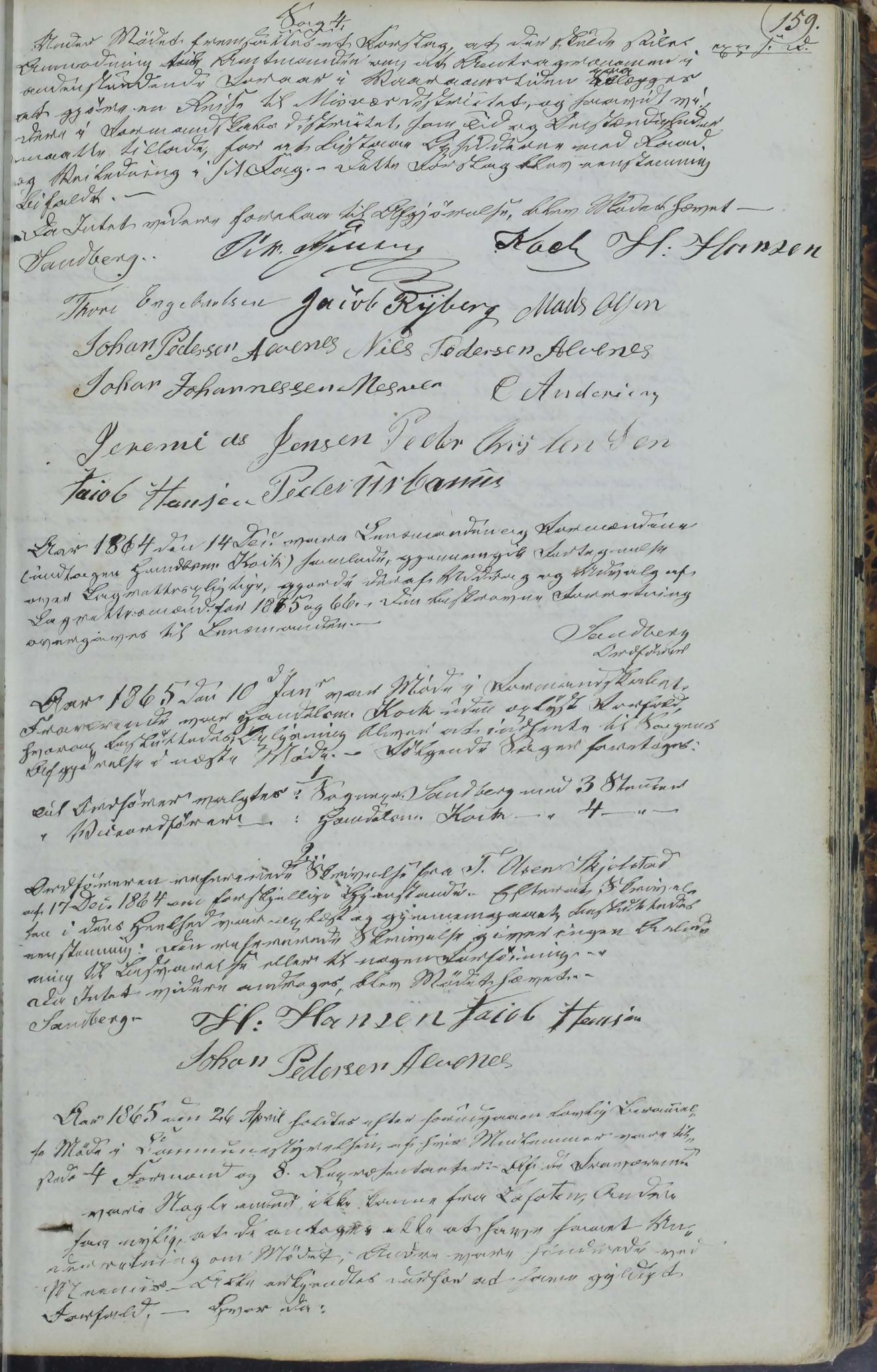 Skjerstad kommune. Formannskap, AIN/K-18421.150/100/L0001: Møtebok for Skjerstad formannskap, 1838-1876, p. 159