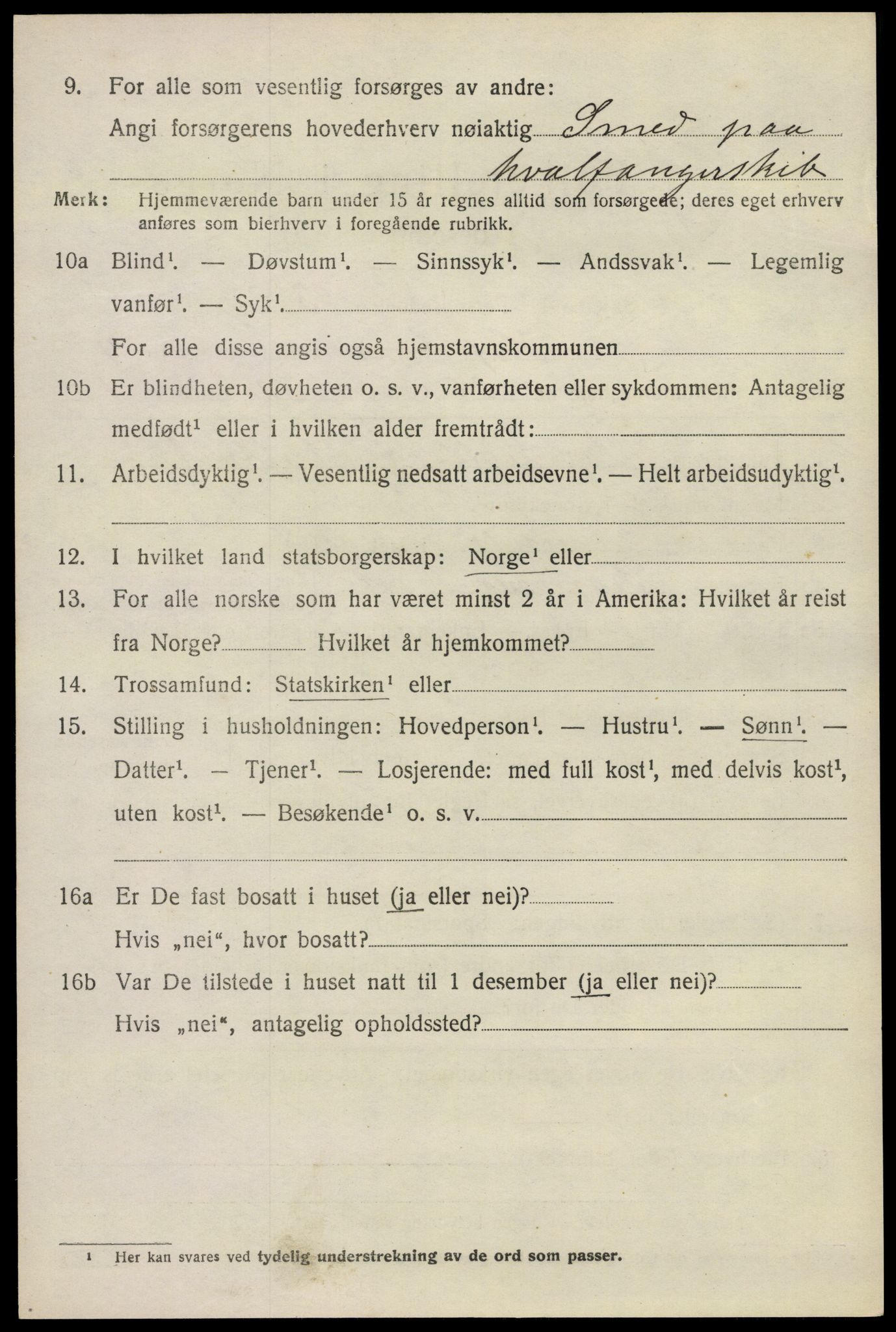 SAKO, 1920 census for Hof, 1920, p. 5230