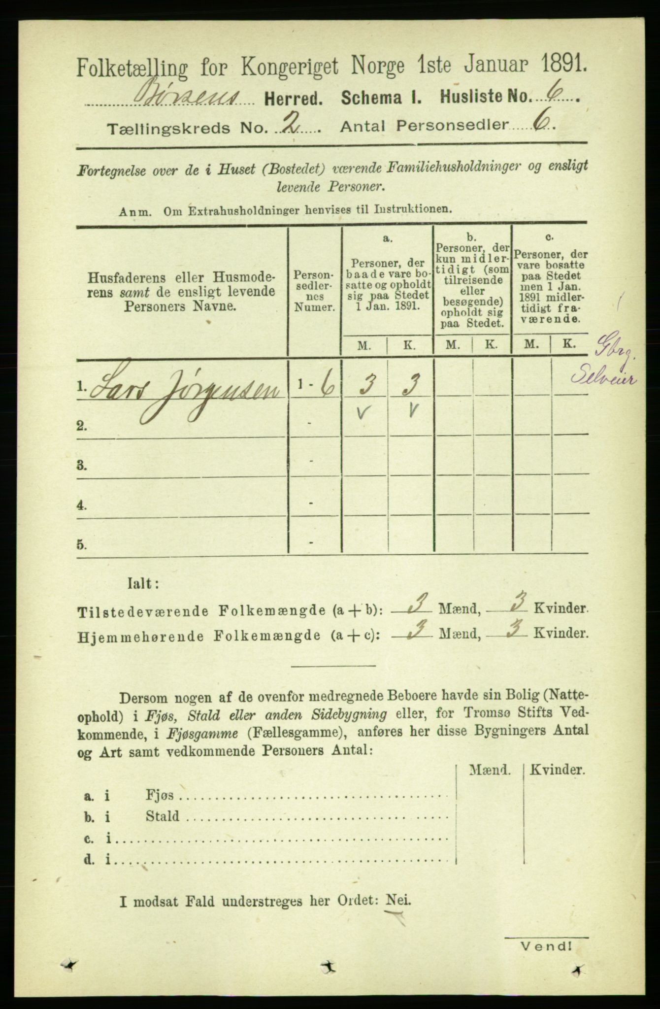 RA, 1891 census for 1658 Børsa, 1891, p. 460