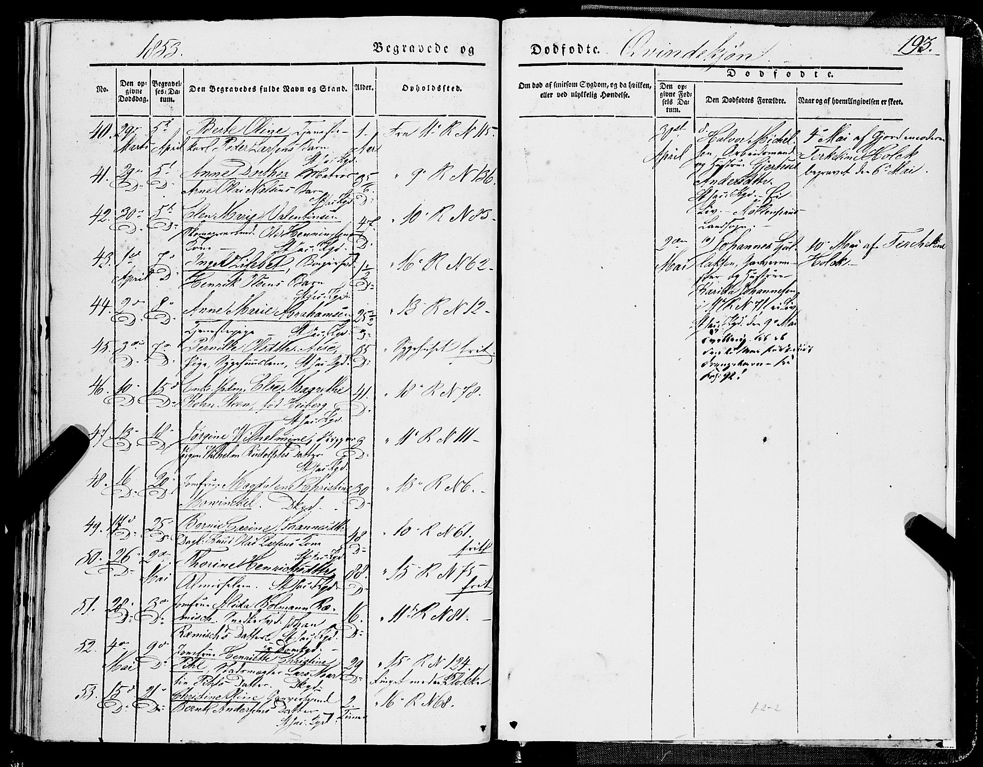 Domkirken sokneprestembete, SAB/A-74801/H/Haa/L0040: Parish register (official) no. E 1, 1841-1853, p. 193